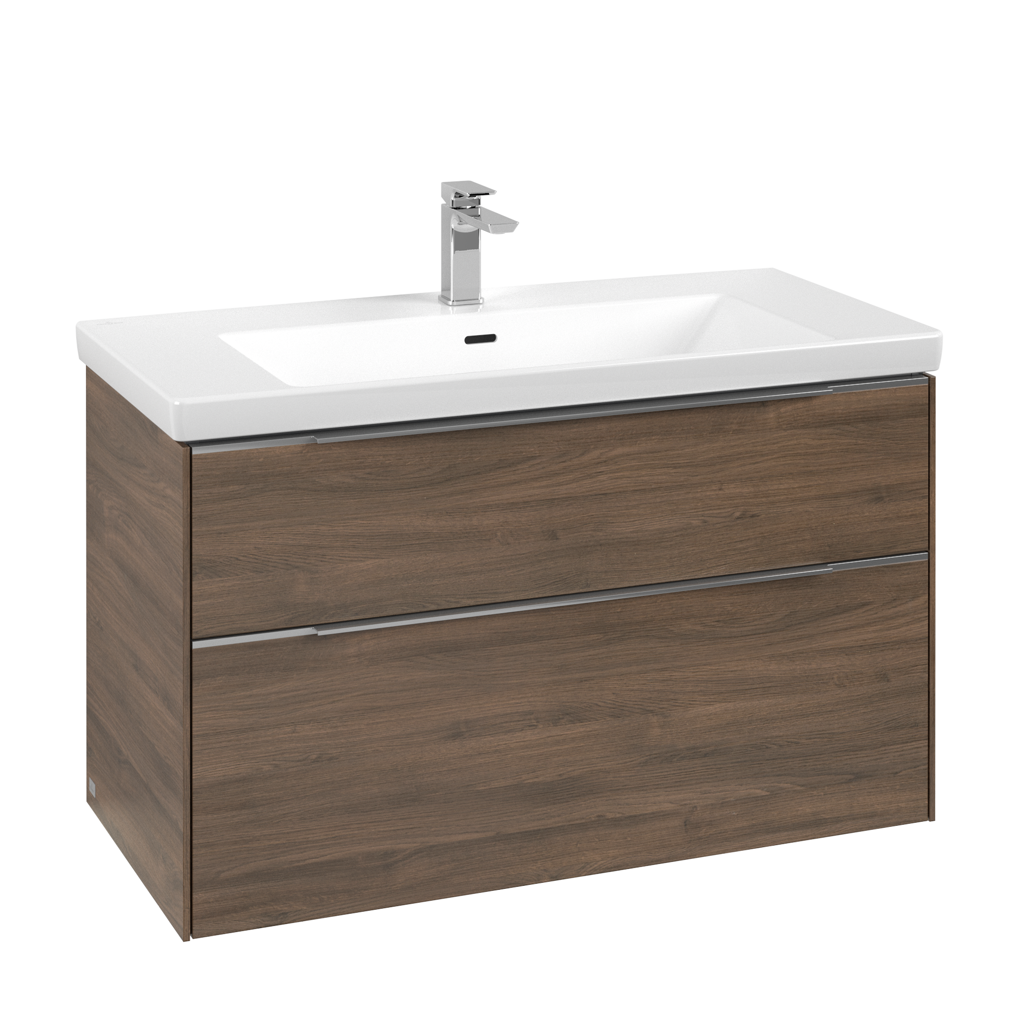 Villeroy & Boch Subway 3.0 Vanity unit, with lighting, 2 pull-out compartments, 973x576x462mm, Body: Arizona Oak, Front: Arizona Oak