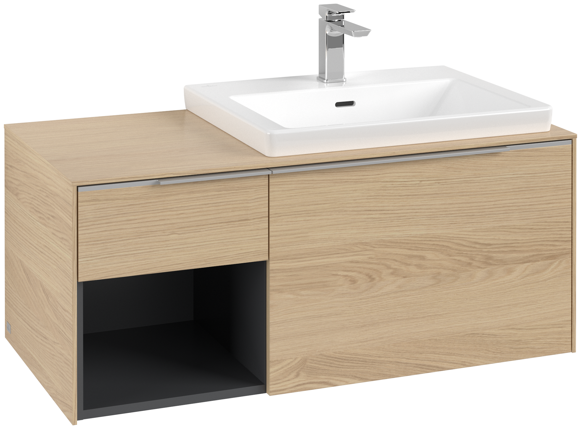 Villeroy & Boch Subway 3.0 Waschbeckenunterschrank, 2 Auszüge, 1001x423x500mm, Korpus: Nordic Oak, Front: Nordic Oak