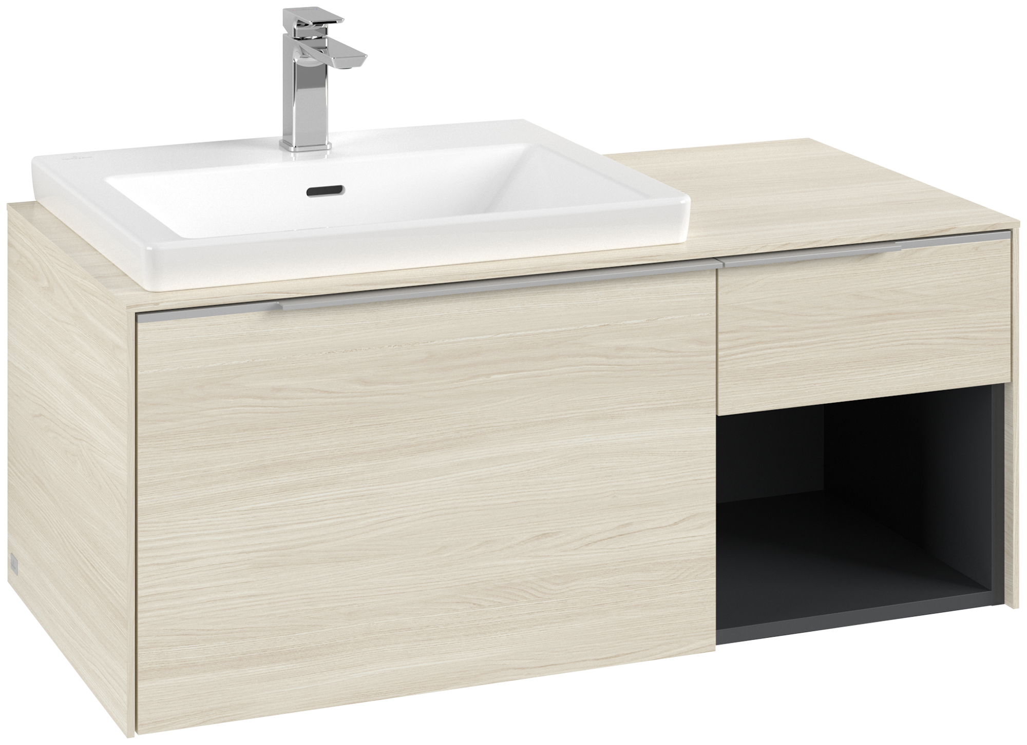 Villeroy & Boch Subway 3.0 Vanity unit, 2 pull-out compartments, 1001x423x500mm, Body: White Oak, Front: White Oak