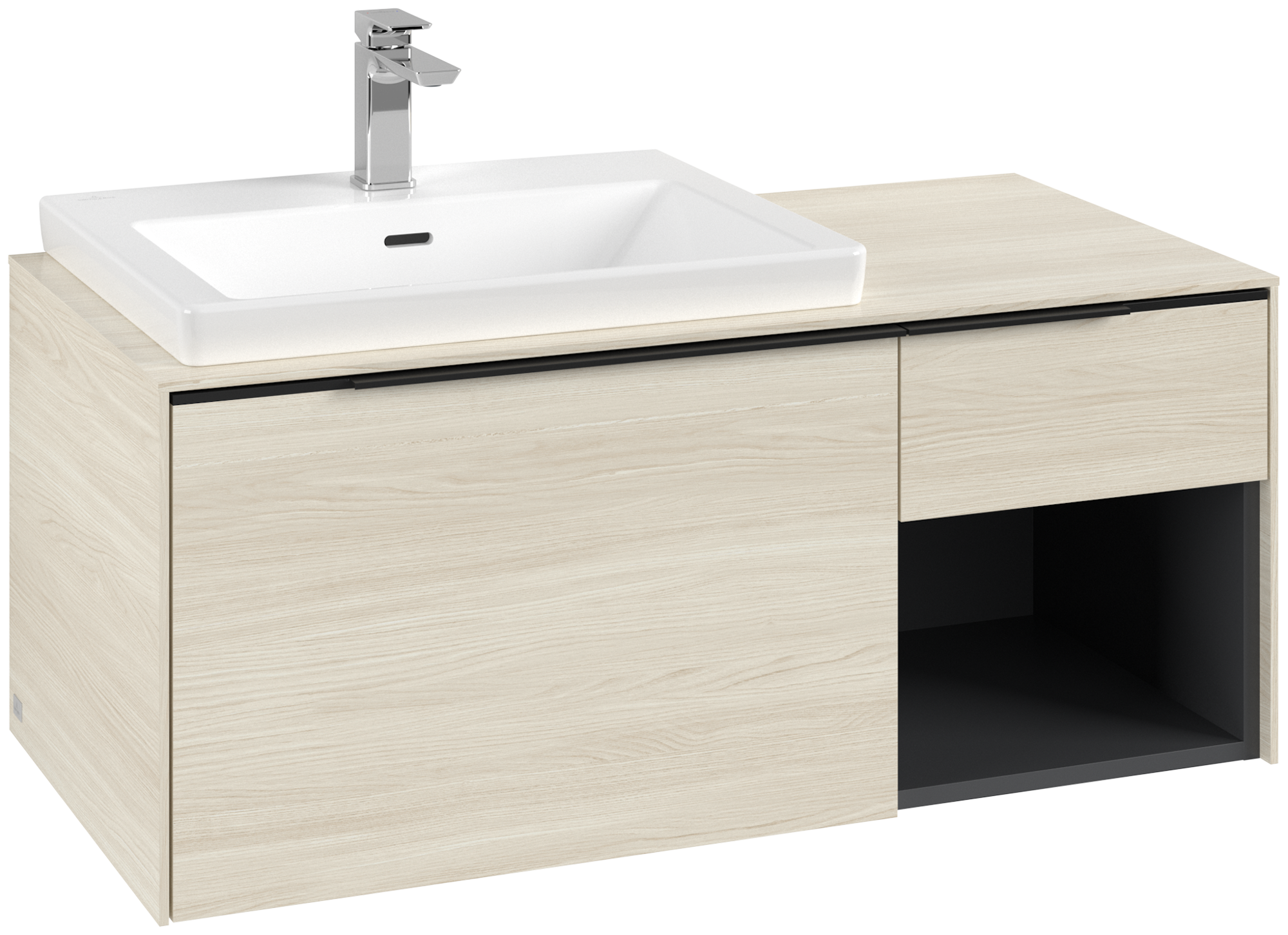 Villeroy & Boch Subway 3.0 Vanity unit, 2 pull-out compartments, 1001x423x500mm, Body: White Oak, Front: White Oak