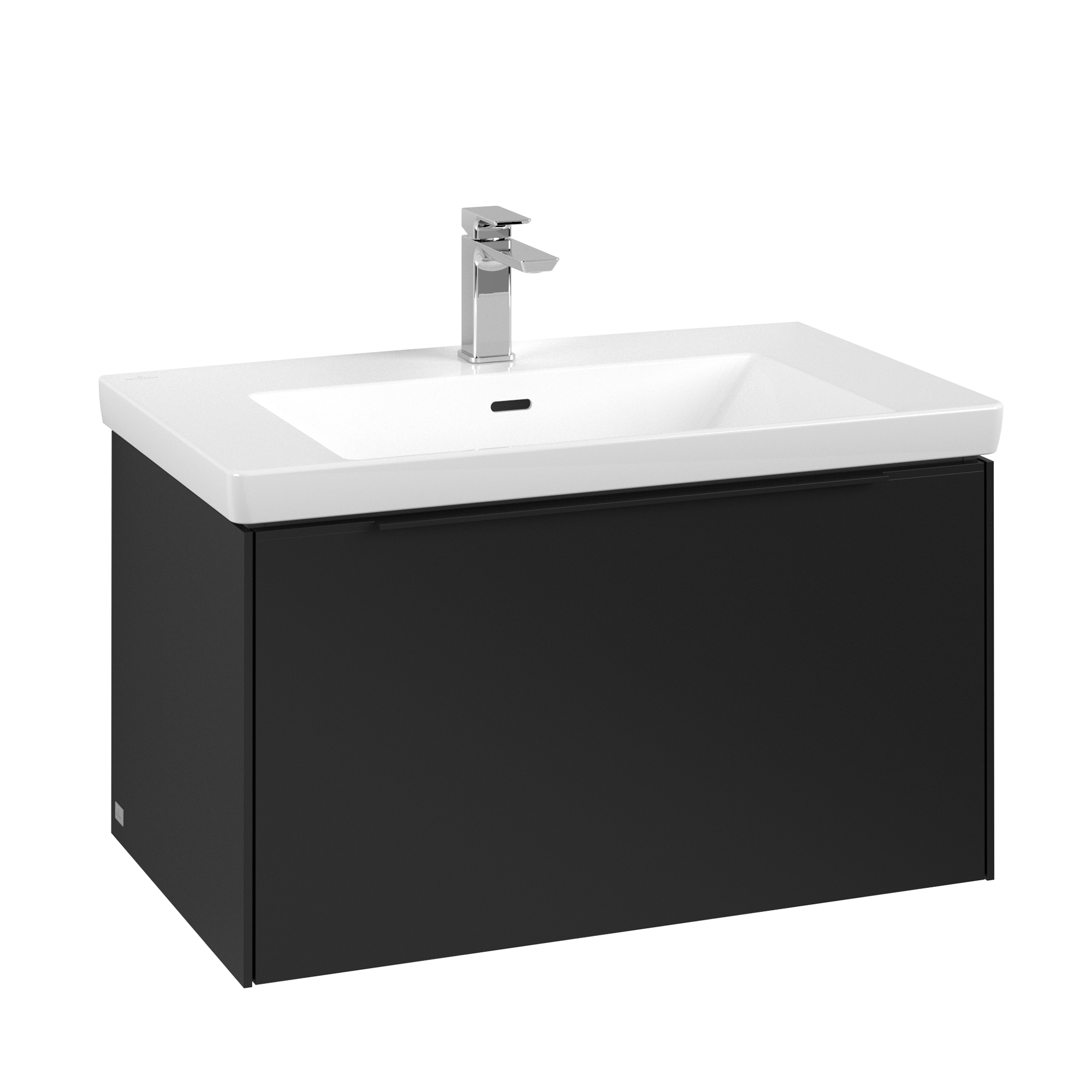 Villeroy & Boch Subway 3.0 Vanity unit, 1 pull-out compartment, 772x429x462mm, Body: Volcano Black, Front: Volcano Black