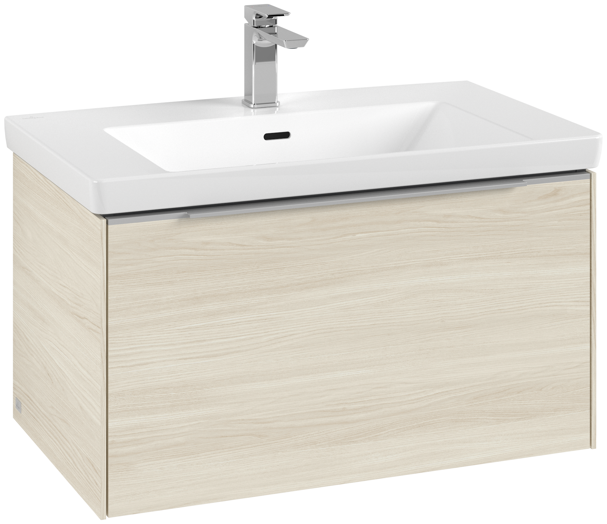 Villeroy & Boch Subway 3.0 Mobile sottolavabo, con illuminazione, 1 vano estraibile, 772x429x462mm, Corpo: White Oak, Fronte: White Oak