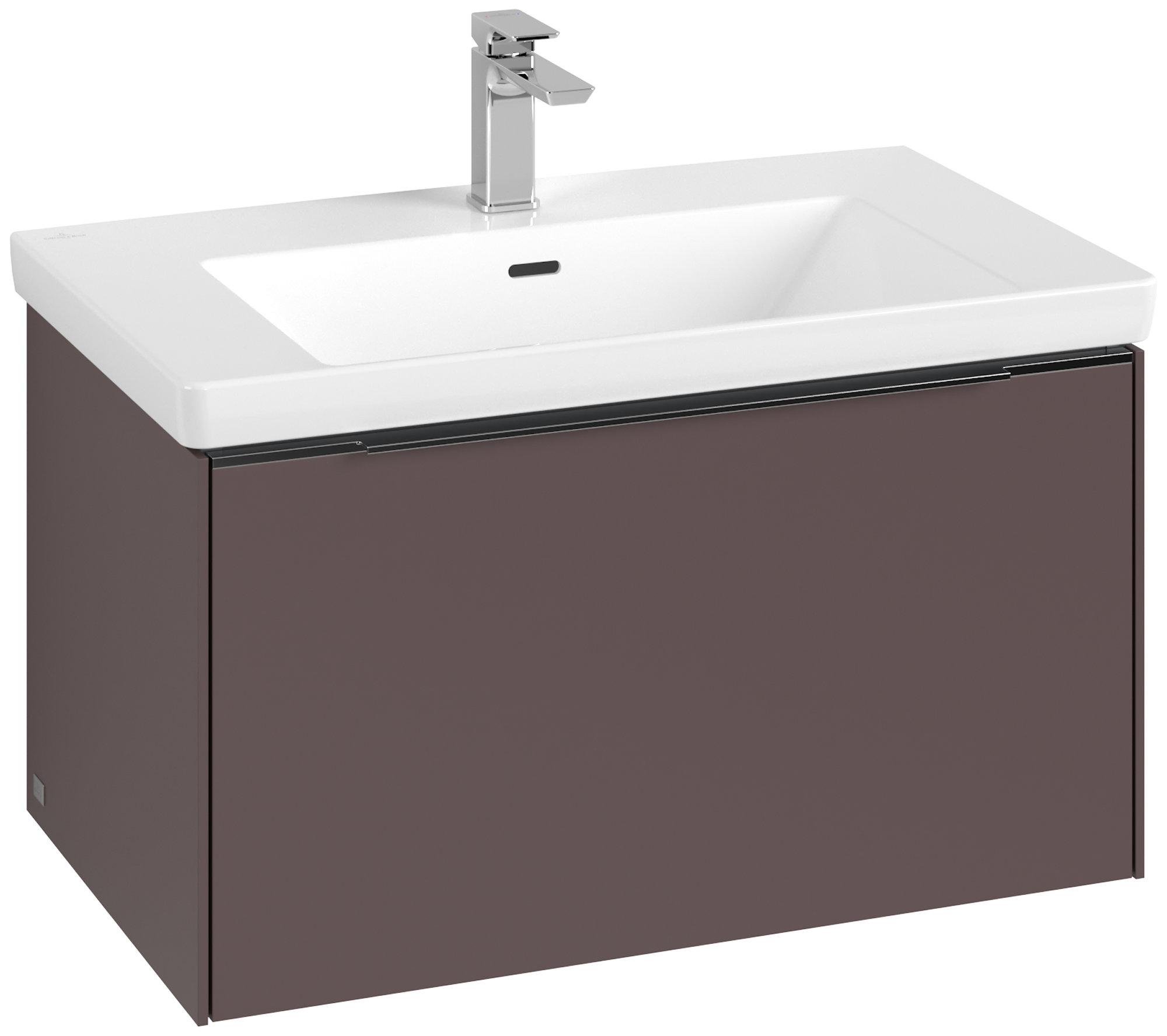 Villeroy & Boch Subway 3.0 Vanity unit, with lighting, 1 pull-out compartment, 772x429x462mm, Body: <p>Dark Berry</p>, Front: <p>Dark Berry</p>