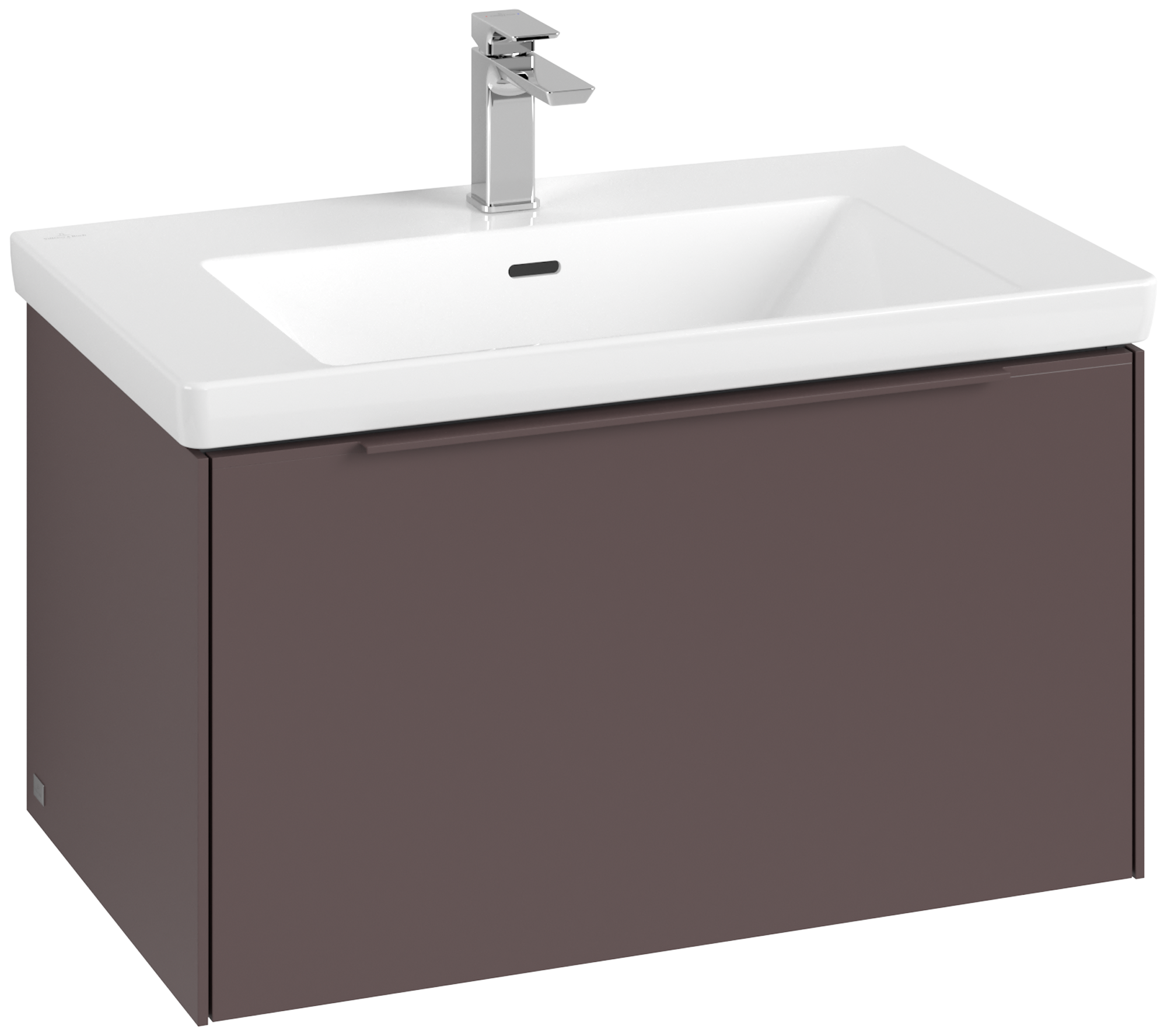 Villeroy & Boch Subway 3.0 Vanity unit, with lighting, 1 pull-out compartment, 772x429x462mm, Body: <p>Dark Berry</p>, Front: <p>Dark Berry</p>