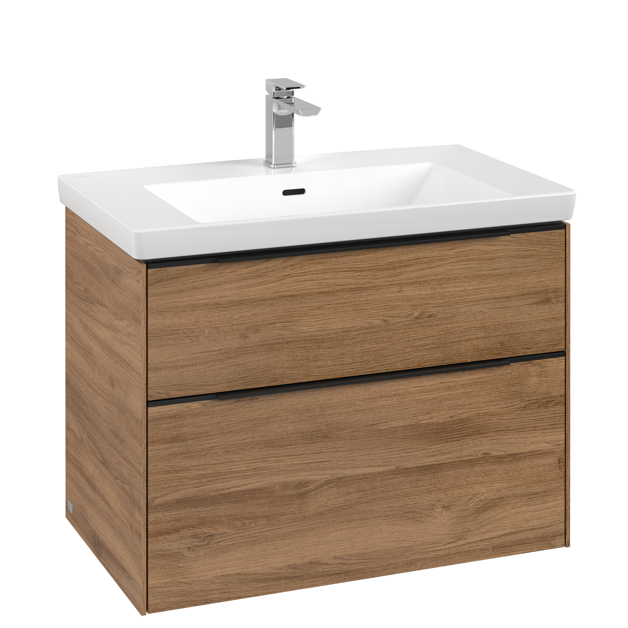 Villeroy & Boch Subway 3.0 Vanity unit, 2 pull-out compartments, 772x576x462mm, Body: Oak Kansas, Front: Oak Kansas