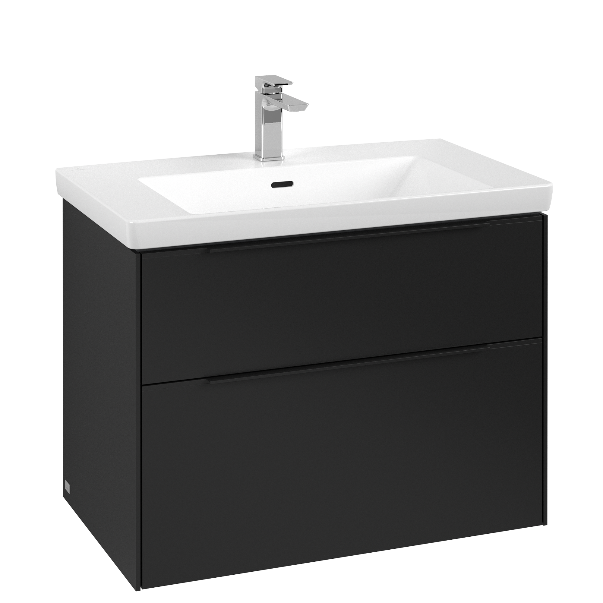 Villeroy & Boch Subway 3.0 Vanity unit, 2 pull-out compartments, 772x576x462mm, Body: Volcano Black, Front: Volcano Black