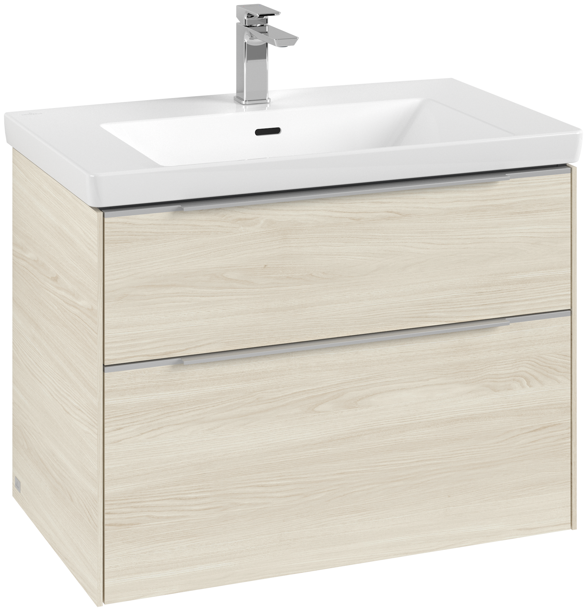 Villeroy & Boch Subway 3.0 Skab, med belysning, 2 udtræk, 772x576x462mm, Korpus: White Oak, Front: White Oak