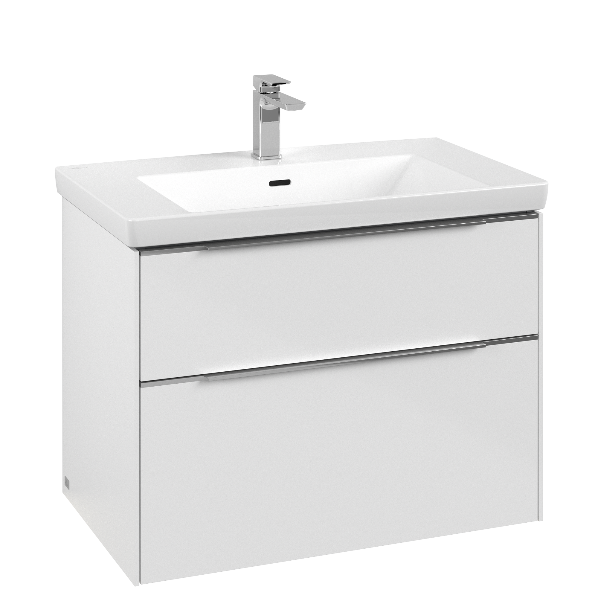 Villeroy & Boch Subway 3.0 Vanity unit, with lighting, 2 pull-out compartments, 772x576x462mm, Body: Brilliant White, Front: Brilliant White