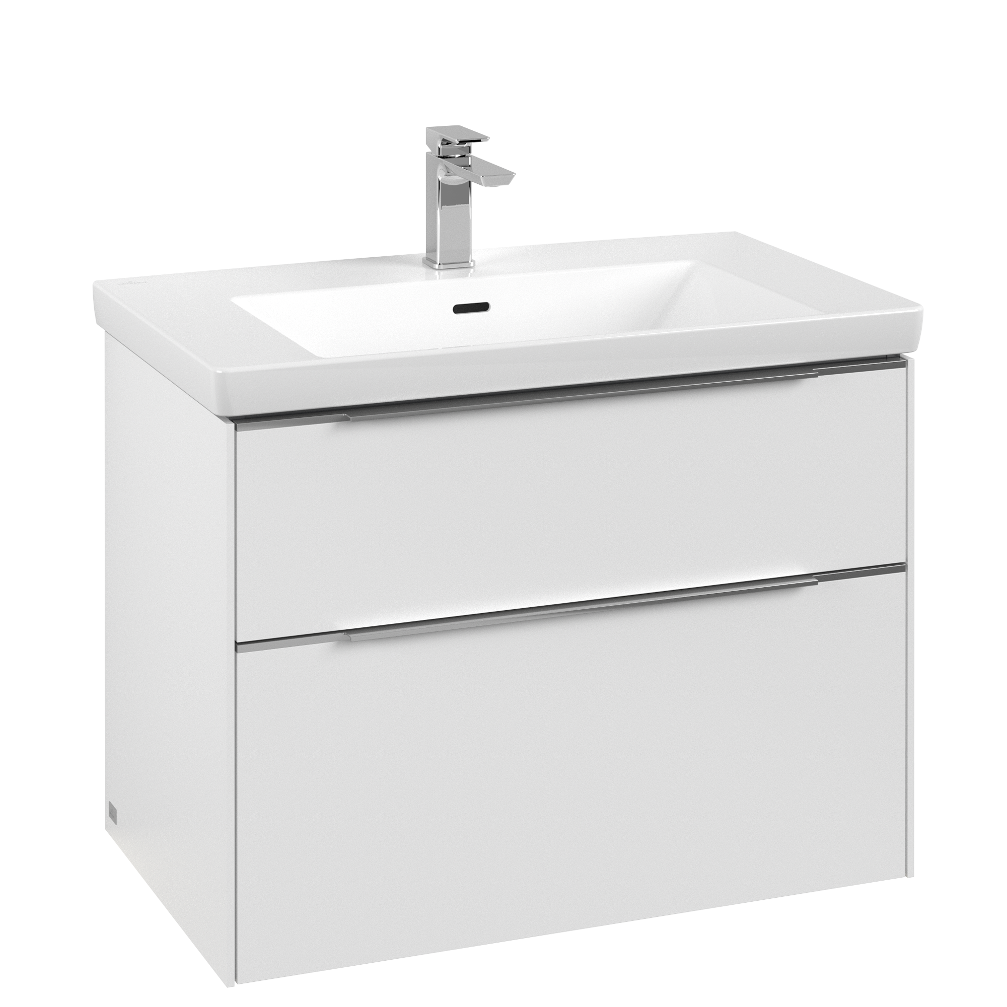 Villeroy & Boch Subway 3.0 Vanity unit, with lighting, 2 pull-out compartments, 772x576x462mm, Body: Pure White, Front: Pure White
