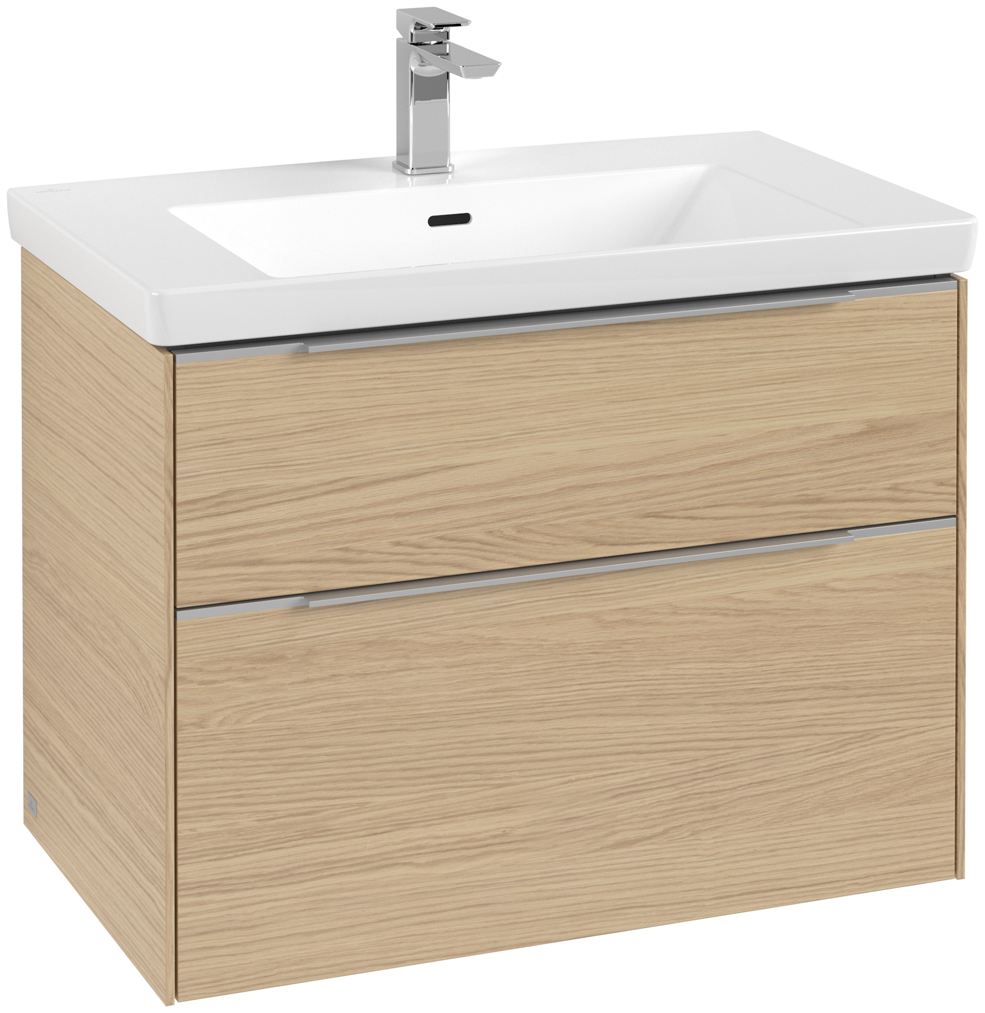 Villeroy & Boch Subway 3.0 Vanity unit, with lighting, 2 pull-out compartments, 772x576x462mm, Body: Nordic Oak, Front: Nordic Oak