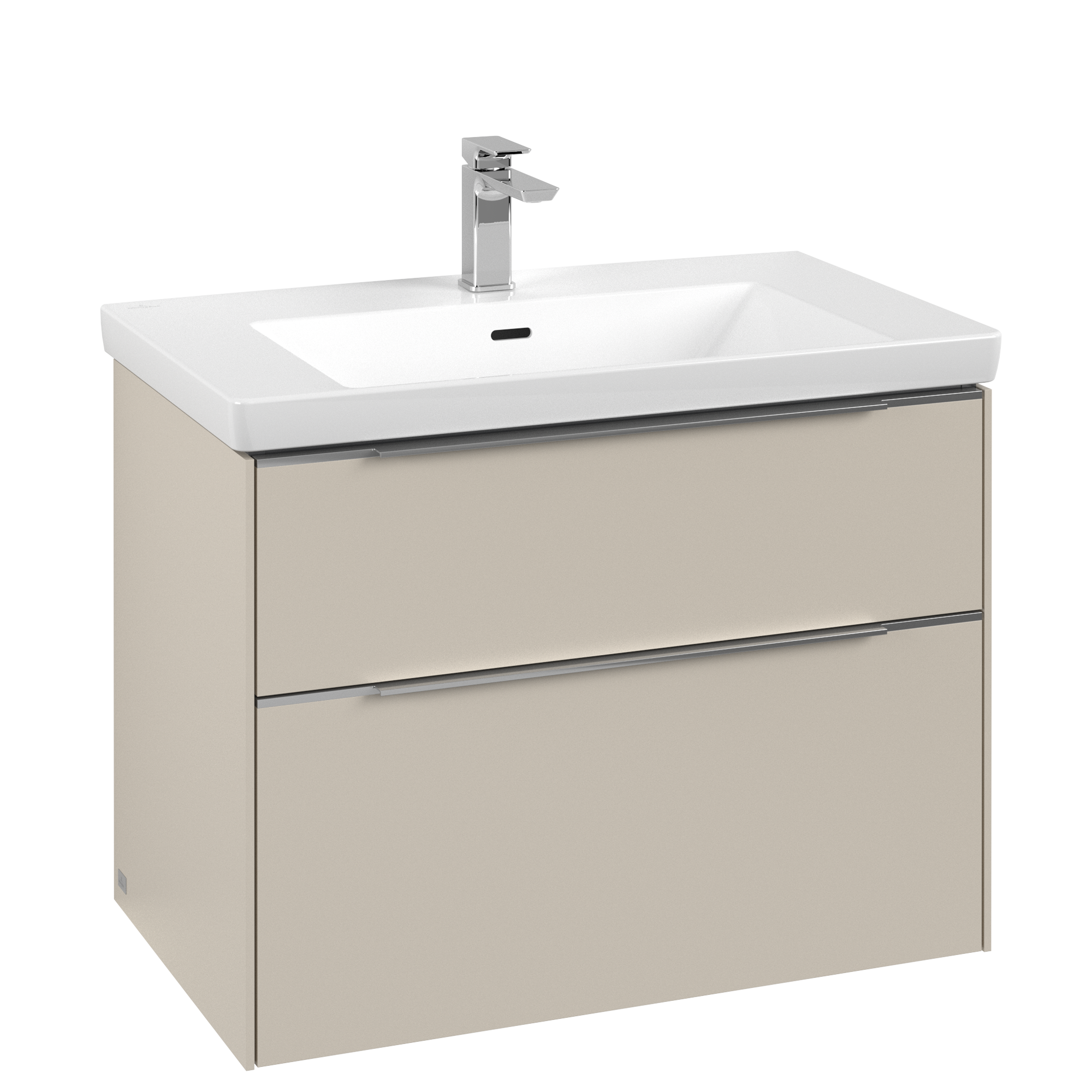 Villeroy & Boch Subway 3.0 Vanity unit, with lighting, 2 pull-out compartments, 772x576x462mm, Body: Cashmere Grey, Front: Cashmere Grey