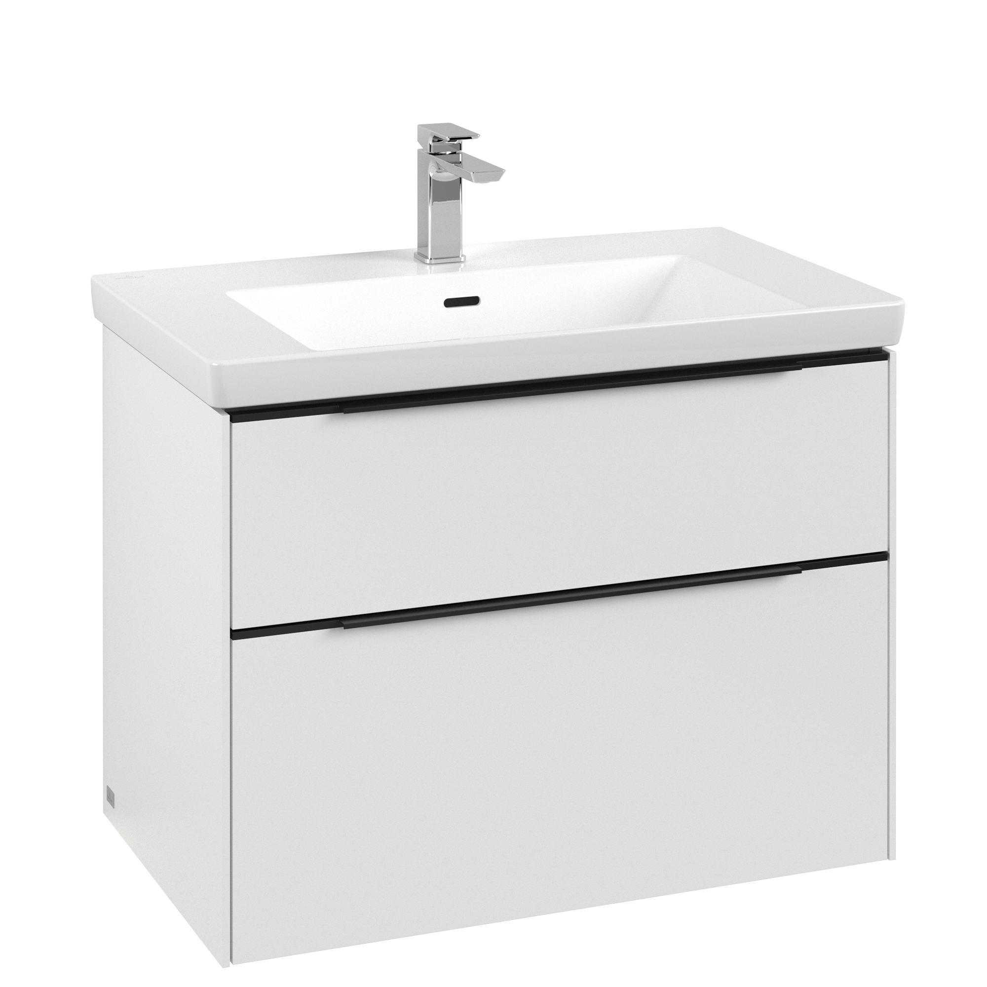 Villeroy & Boch Subway 3.0 Vanity unit, with lighting, 2 pull-out compartments, 772x576x462mm, Body: Pure White, Front: Pure White