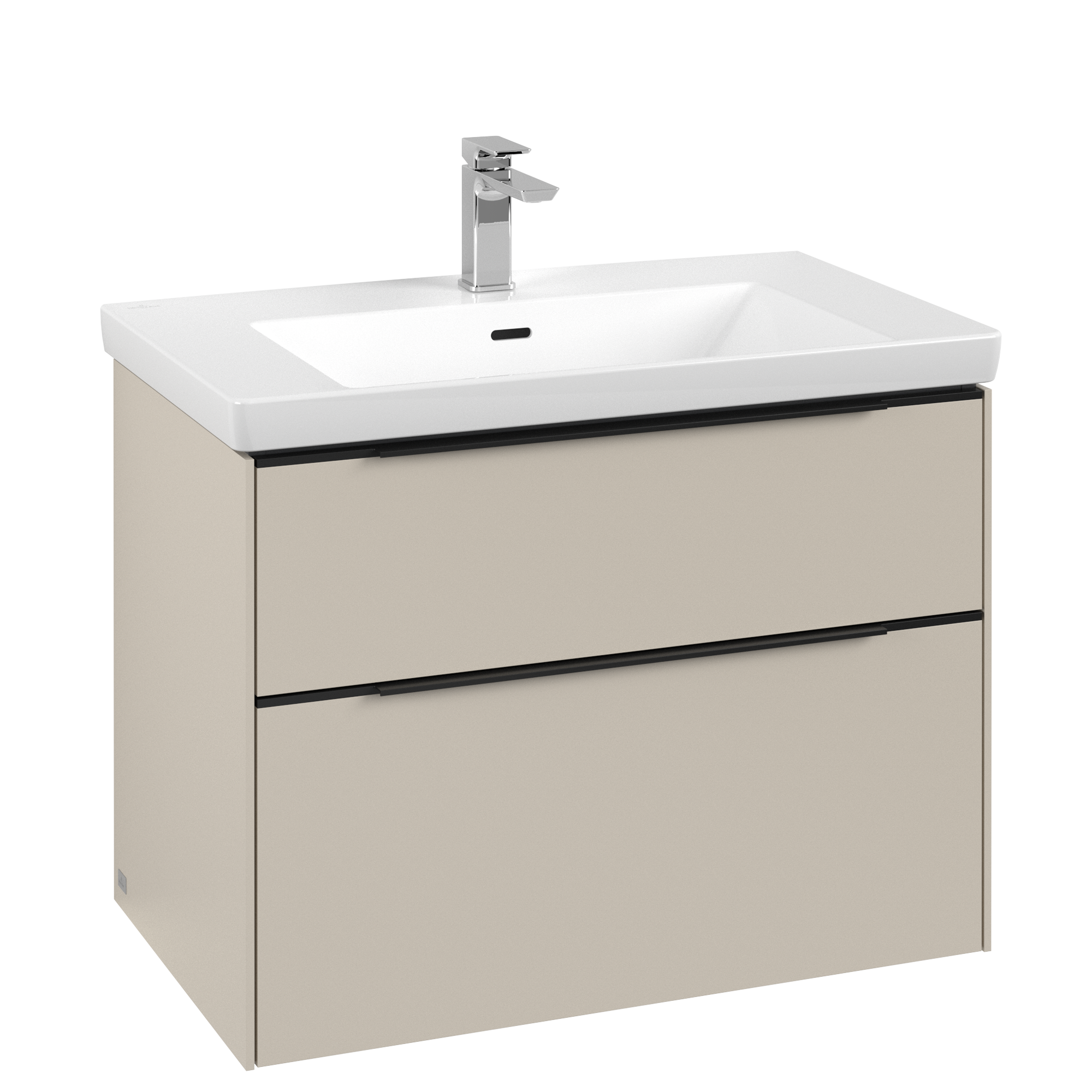 Villeroy & Boch Subway 3.0 Vanity unit, with lighting, 2 pull-out compartments, 772x576x462mm, Body: Cashmere Grey, Front: Cashmere Grey