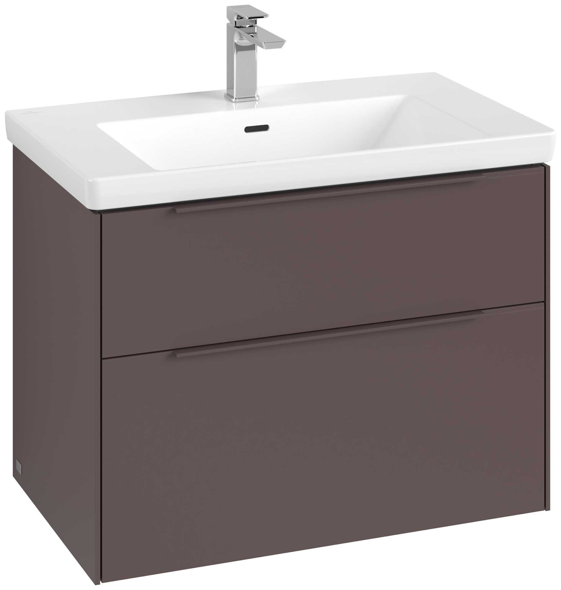 Villeroy & Boch Subway 3.0 Vanity unit, with lighting, 2 pull-out compartments, 772x576x462mm, Body: <p>Dark Berry</p>, Front: <p>Dark Berry</p>
