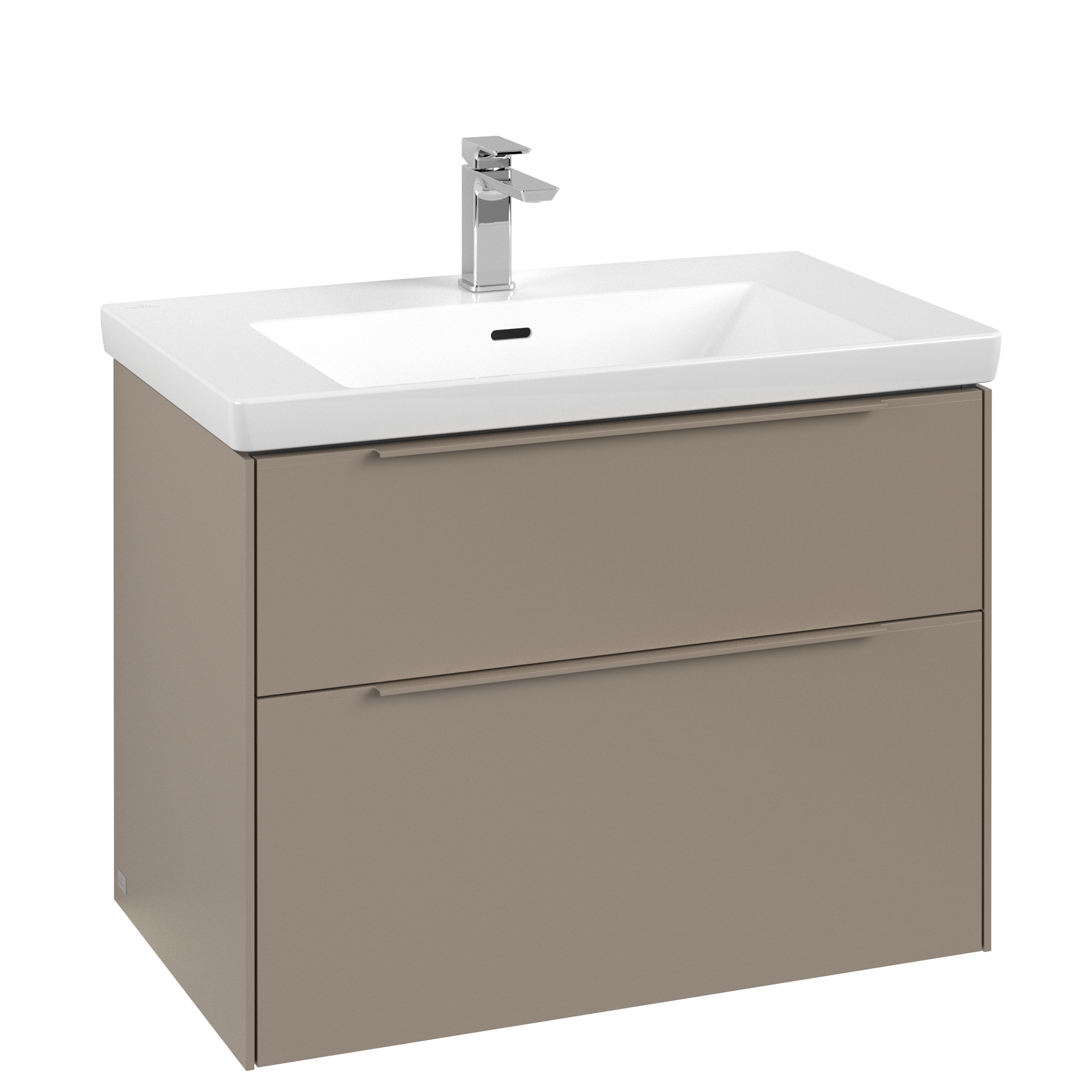 Villeroy & Boch Subway 3.0 Vanity unit, with lighting, 2 pull-out compartments, 772x576x462mm, Body: Taupe, Front: Taupe