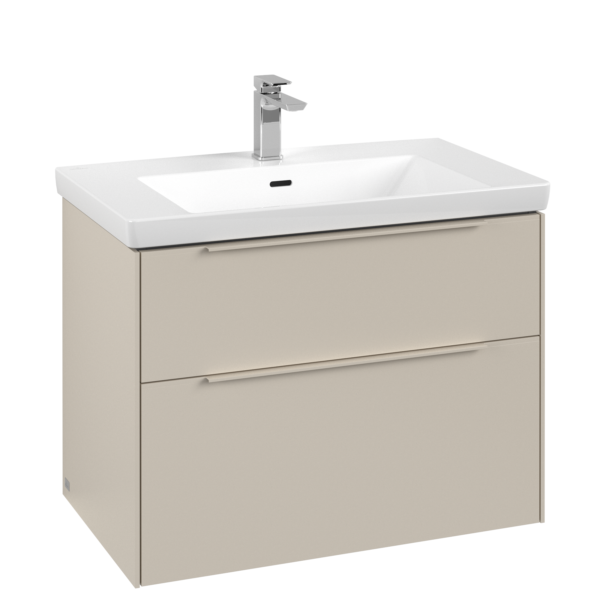 Villeroy & Boch Subway 3.0 Vanity unit, with lighting, 2 pull-out compartments, 772x576x462mm, Body: Cashmere Grey, Front: Cashmere Grey