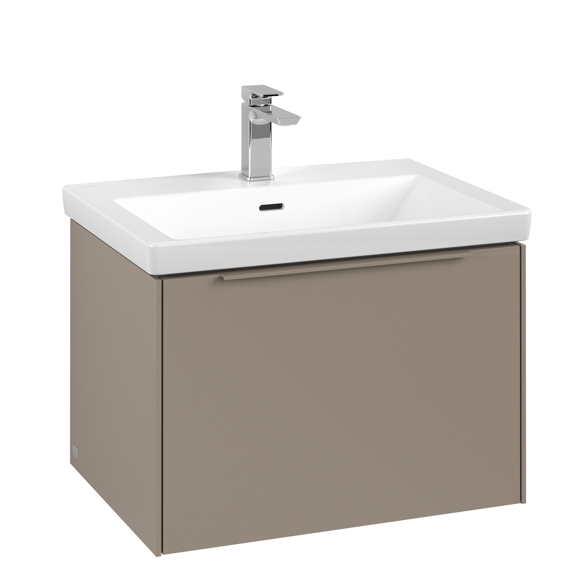 Villeroy & Boch Subway 3.0 Waschbeckenunterschrank, 1 Auszug, 622x429x462mm, Korpus: Taupe, Front: Taupe