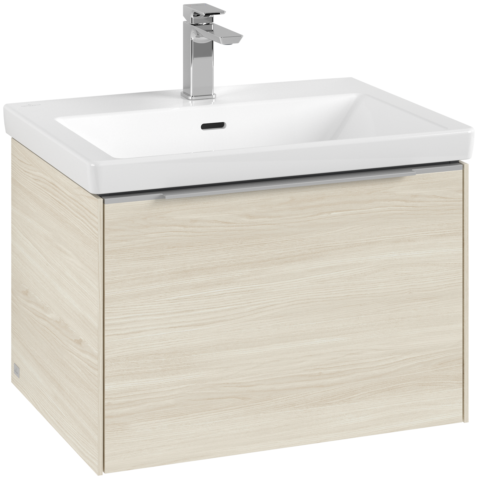 Villeroy & Boch Subway 3.0 Meuble sous plan, avec éclairage, 1 tiroir sur rails, 622x429x462mm, Caisson: White Oak, Façade: White Oak