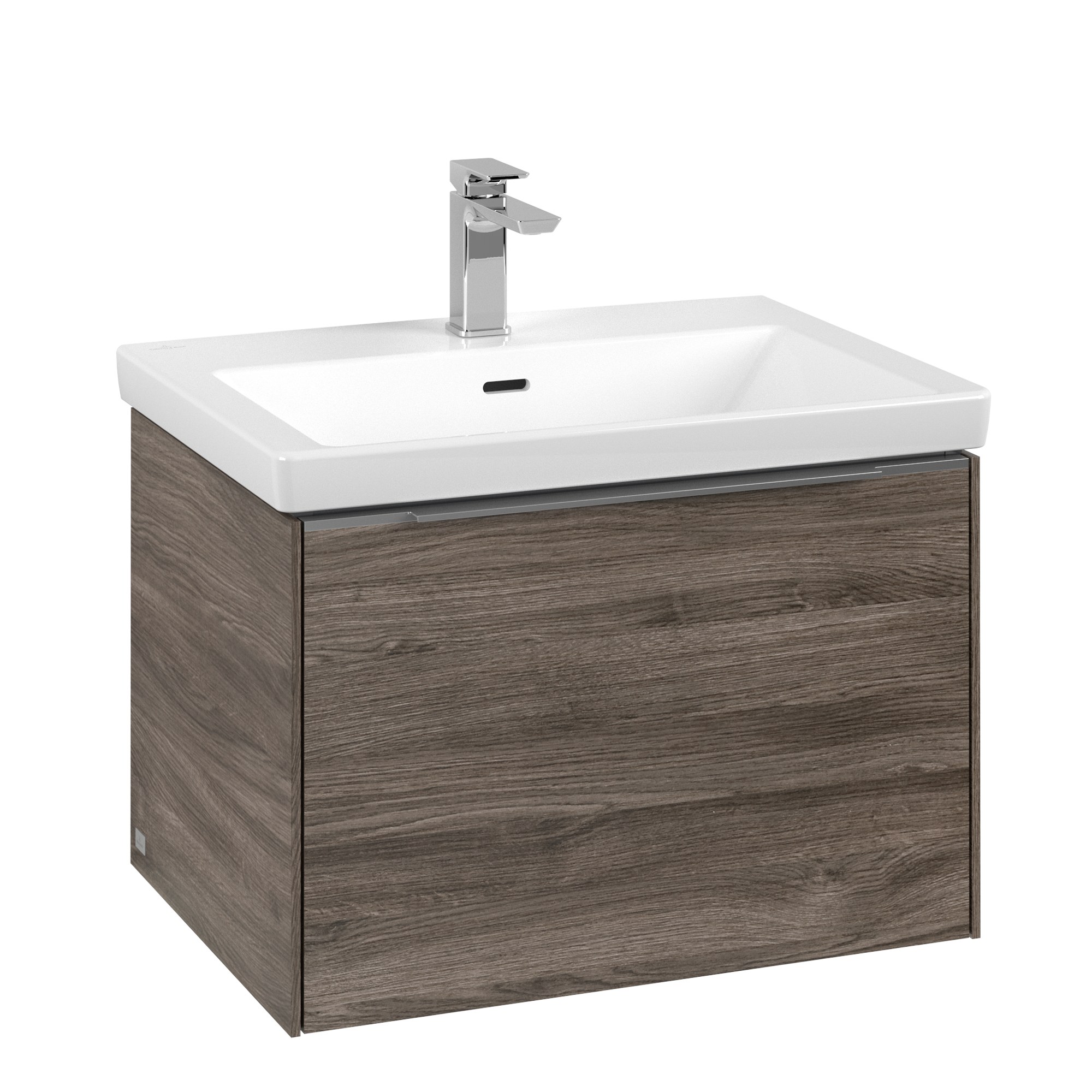 Villeroy & Boch Subway 3.0 Vanity unit, with lighting, 1 pull-out compartment, 622x429x462mm, Body: Stone Oak, Front: Stone Oak