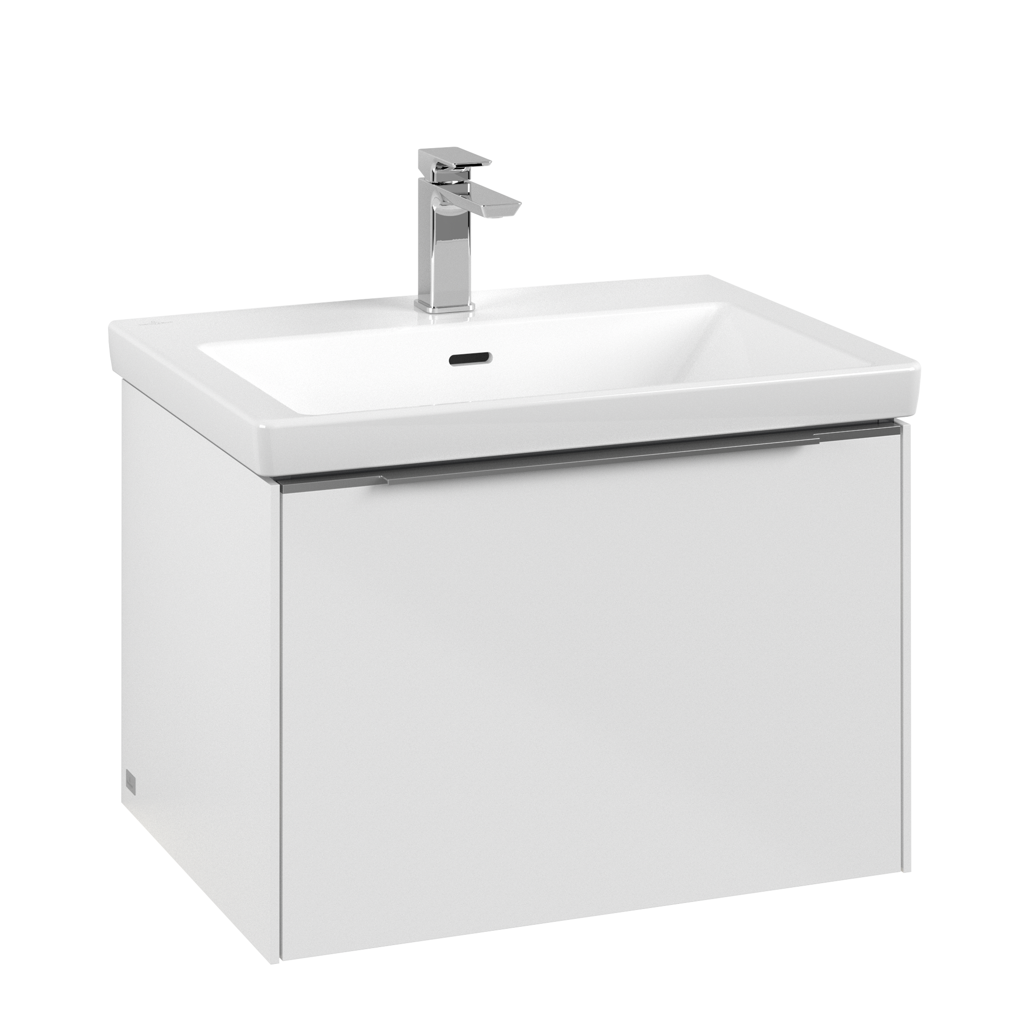 Villeroy & Boch Subway 3.0 Vanity unit, with lighting, 1 pull-out compartment, 622x429x462mm, Body: Brilliant White, Front: Brilliant White