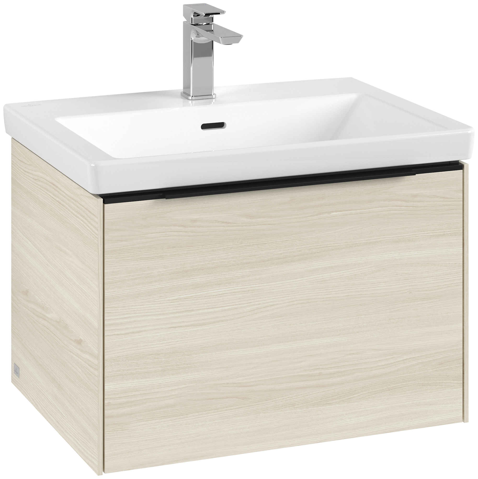 Villeroy & Boch Subway 3.0 Meuble sous plan, avec éclairage, 1 tiroir sur rails, 622x429x462mm, Caisson: White Oak, Façade: White Oak