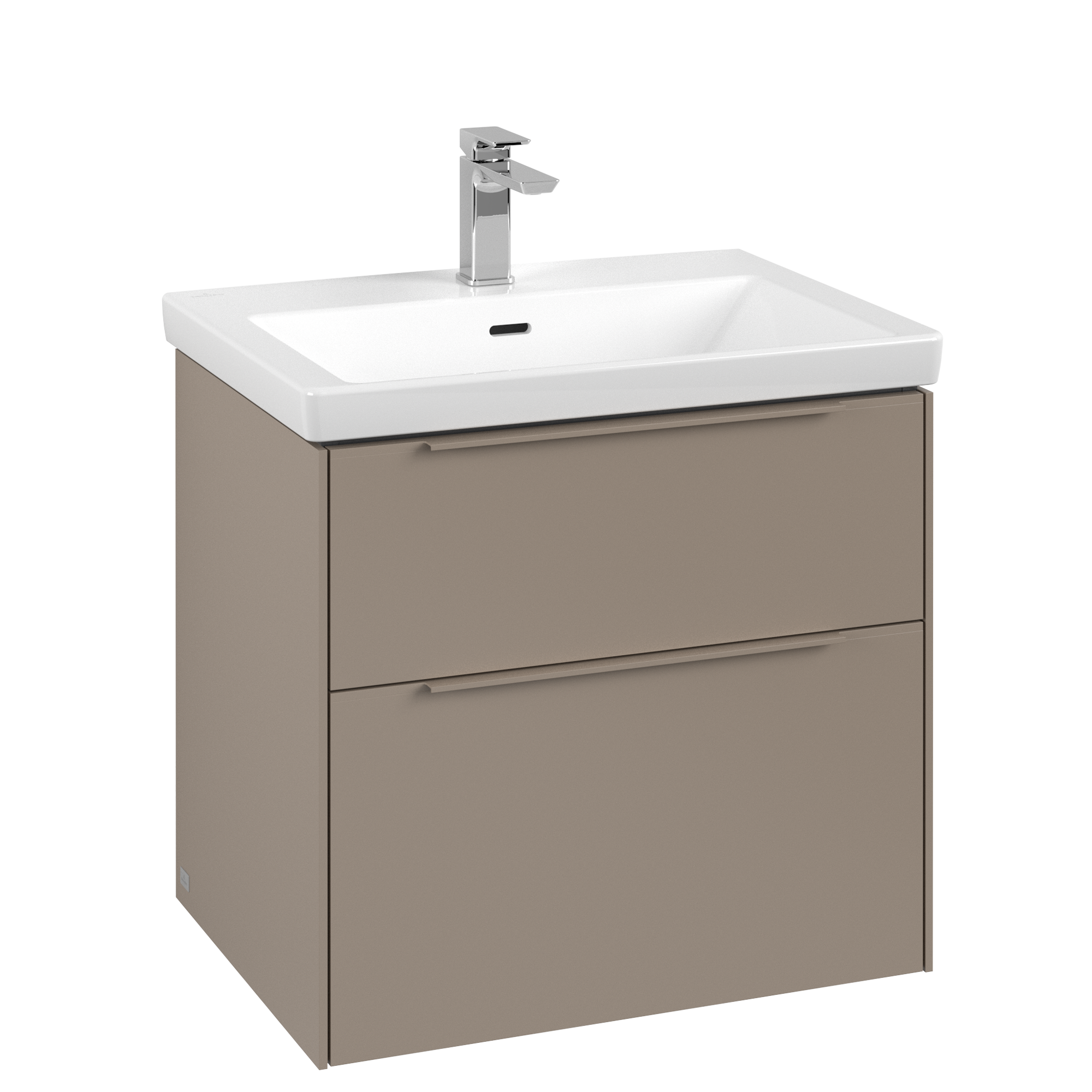 Villeroy & Boch Subway 3.0 Vanity unit, 2 pull-out compartments, 622x576x462mm, Body: Taupe, Front: Taupe
