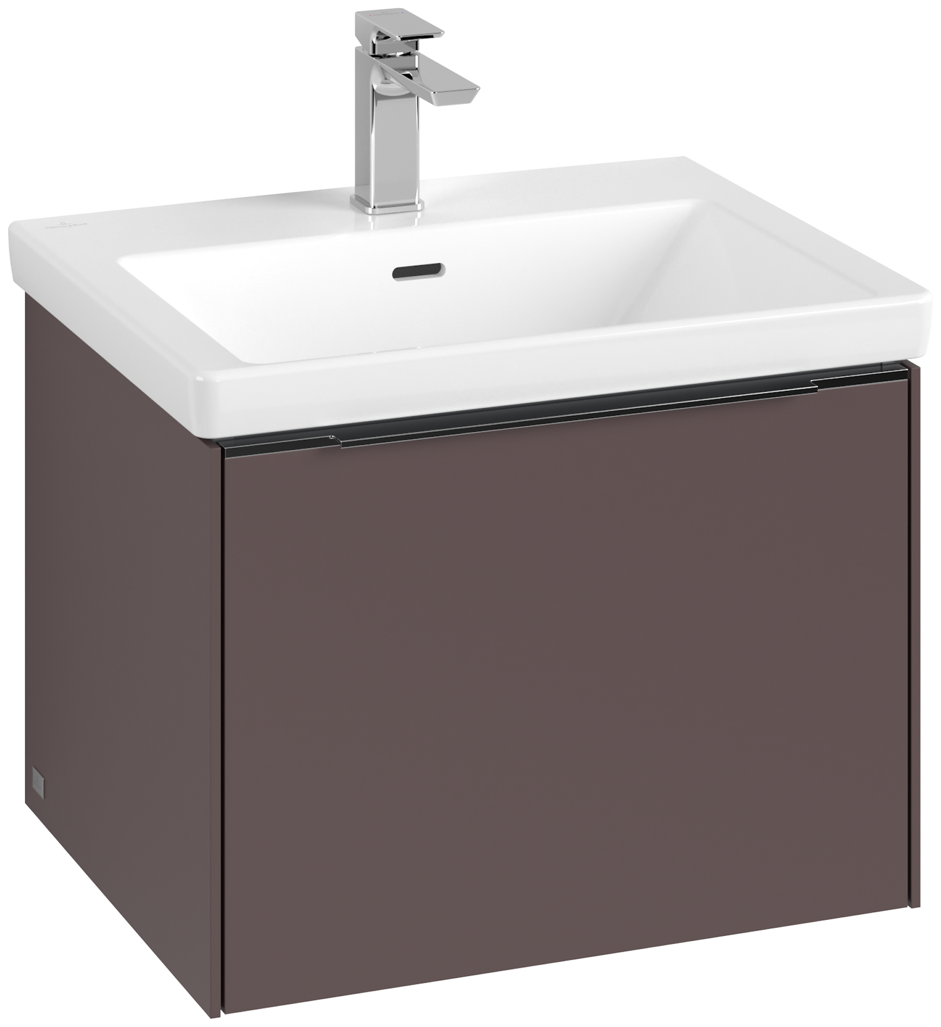 Villeroy & Boch Subway 3.0 Vanity unit, 1 pull-out compartment, 572x429x462mm, Body: <p>Dark Berry</p>, Front: <p>Dark Berry</p>