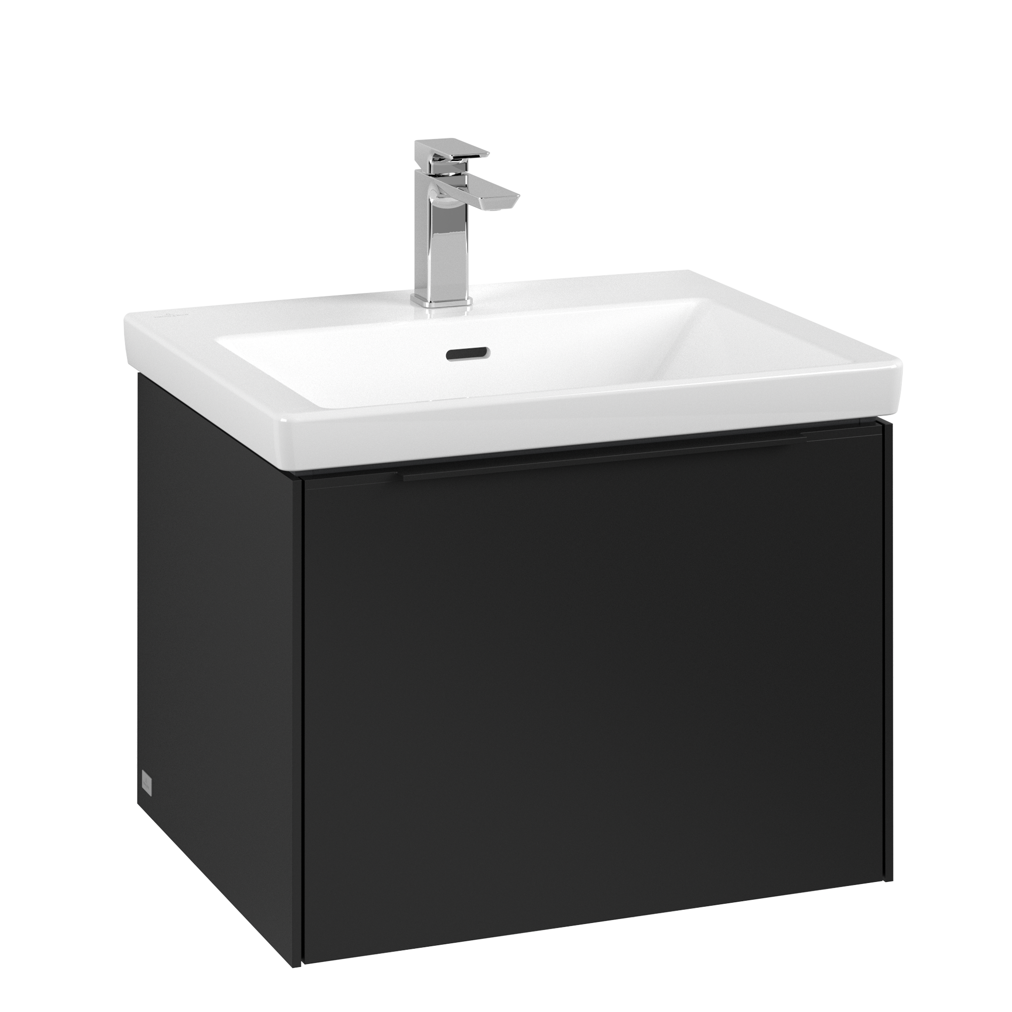 Villeroy & Boch Subway 3.0 Vanity unit, 1 pull-out compartment, 572x429x462mm, Body: Volcano Black, Front: Volcano Black