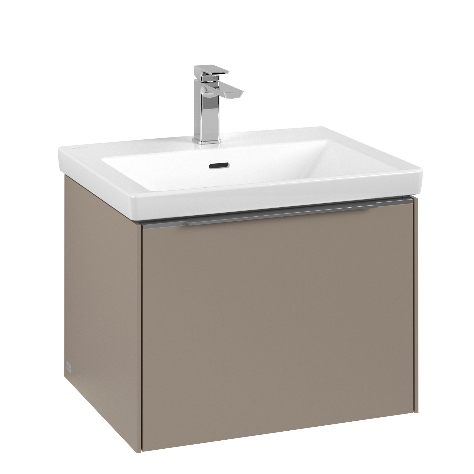 Villeroy & Boch Subway 3.0 Vanity unit, with lighting, 1 pull-out compartment, 462x429x572mm, Body: Taupe, Front: Taupe