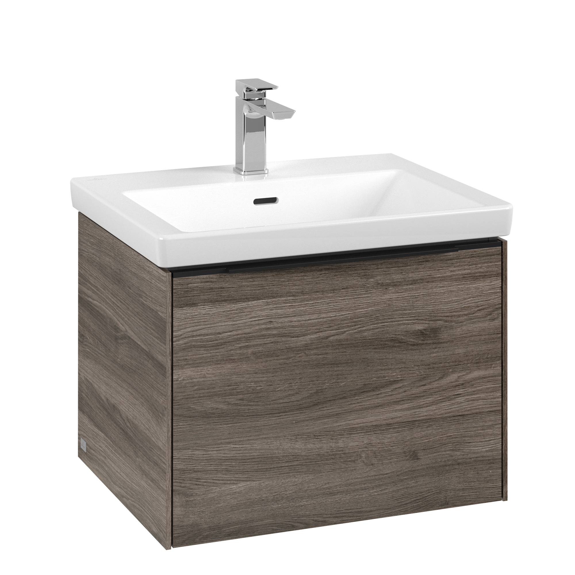 Villeroy & Boch Subway 3.0 Vanity unit, with lighting, 1 pull-out compartment, 462x429x572mm, Body: Stone Oak, Front: Stone Oak