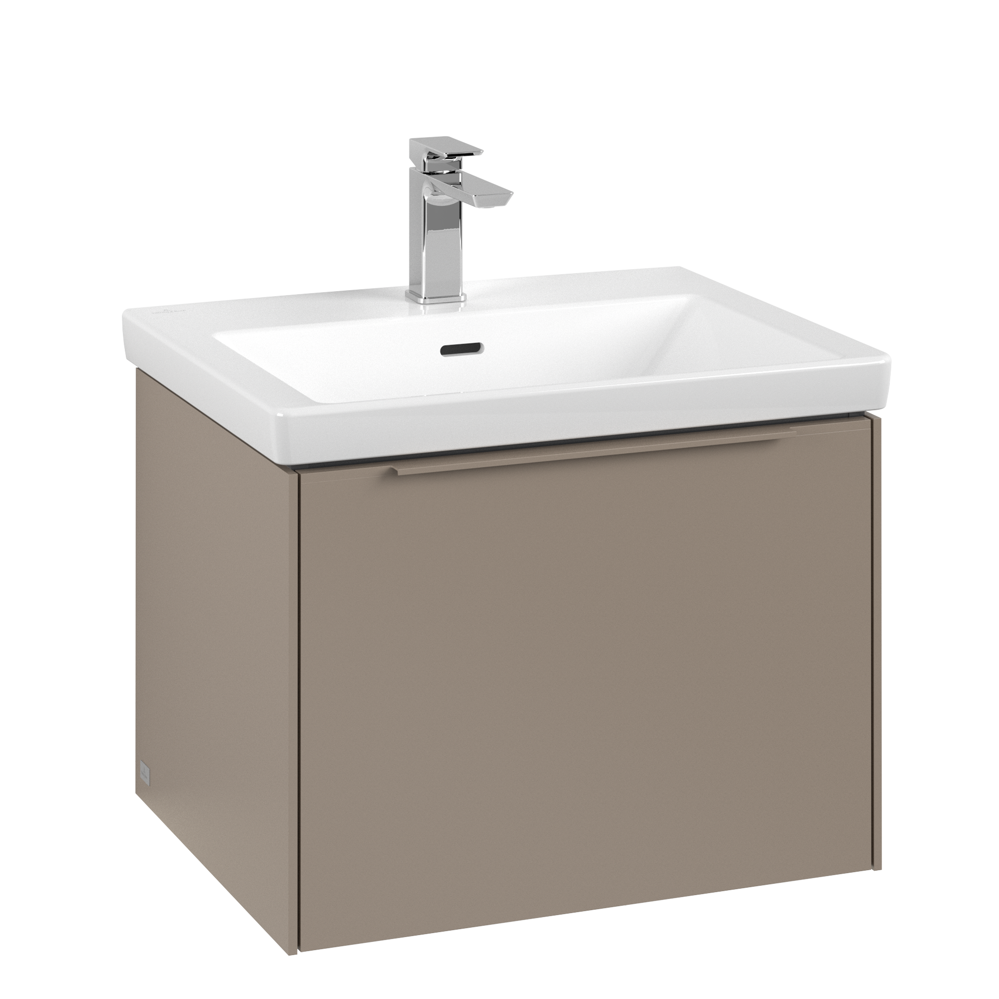 Villeroy & Boch Subway 3.0 Vanity unit, with lighting, 1 pull-out compartment, 572x429x462mm, Body: Taupe, Front: Taupe