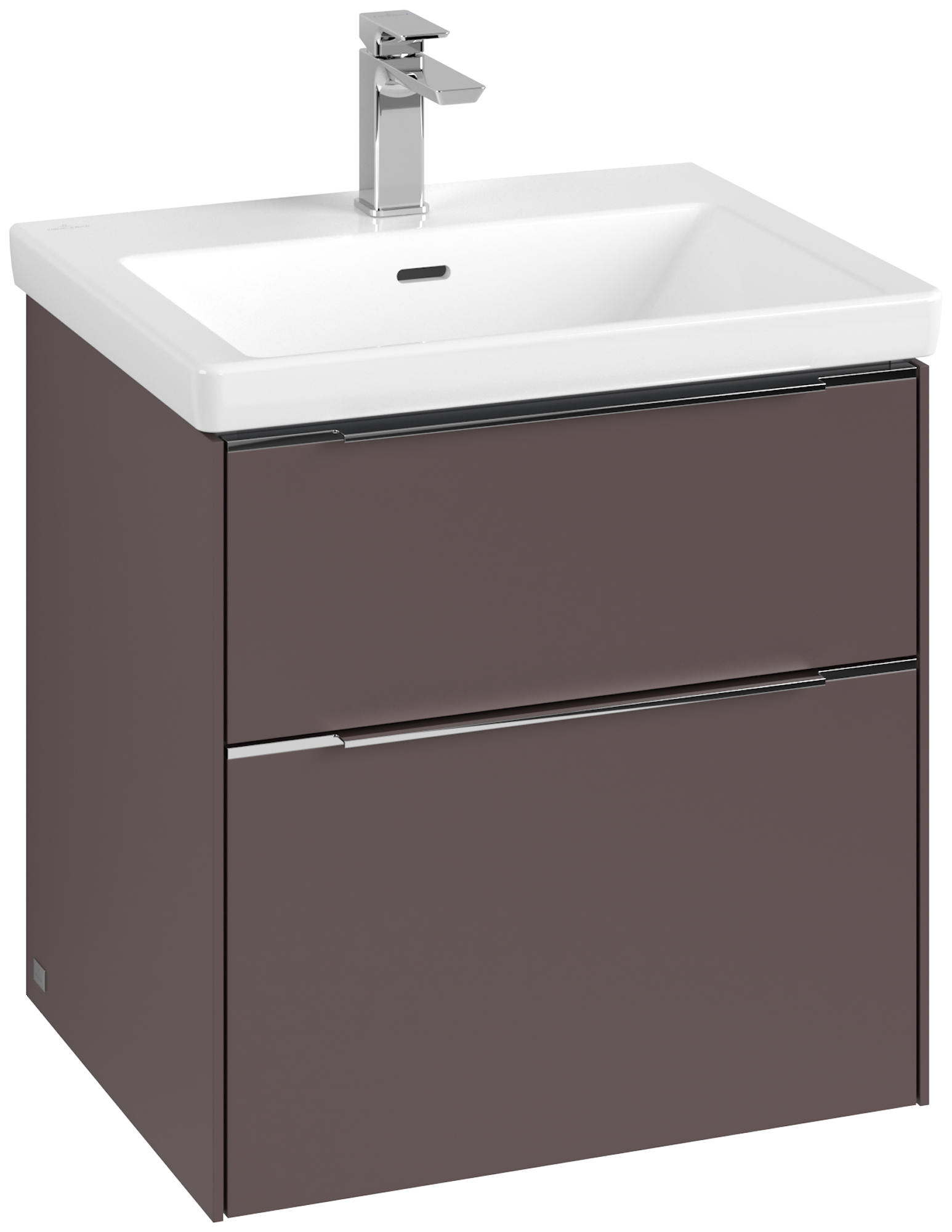 Villeroy & Boch Subway 3.0 Vanity unit, 2 pull-out compartments, 572x576x462mm, Body: <p>Dark Berry</p>, Front: <p>Dark Berry</p>