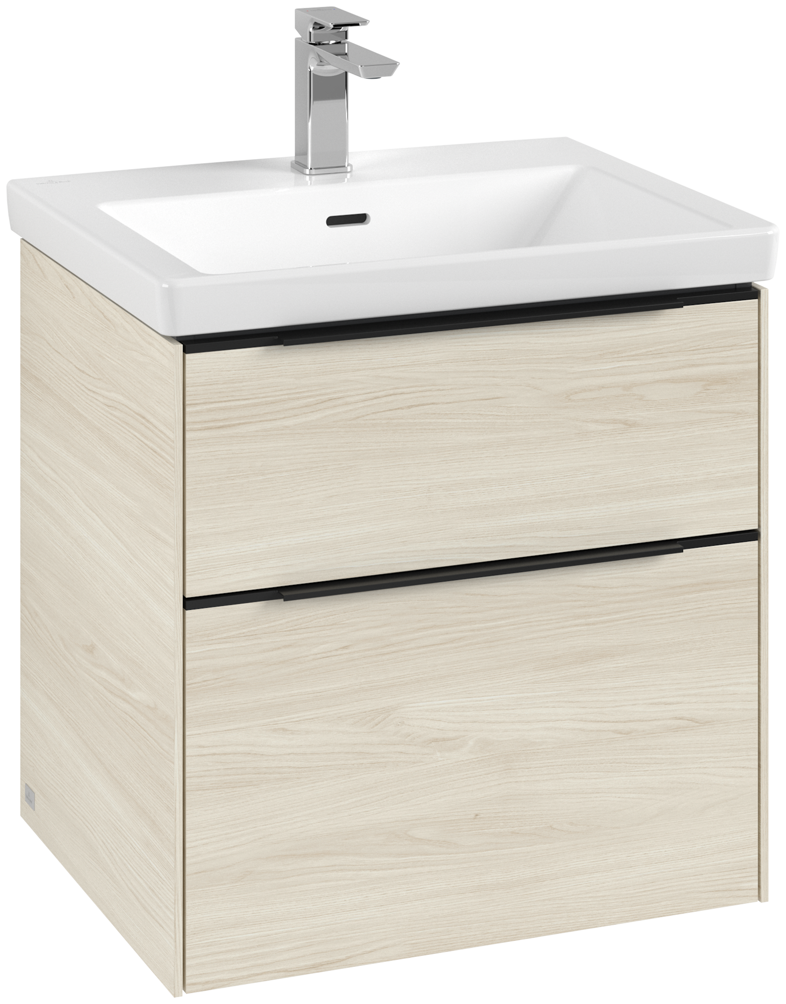 Villeroy & Boch Subway 3.0 Vanity unit, 2 pull-out compartments, 572x576x462mm, Body: White Oak, Front: White Oak