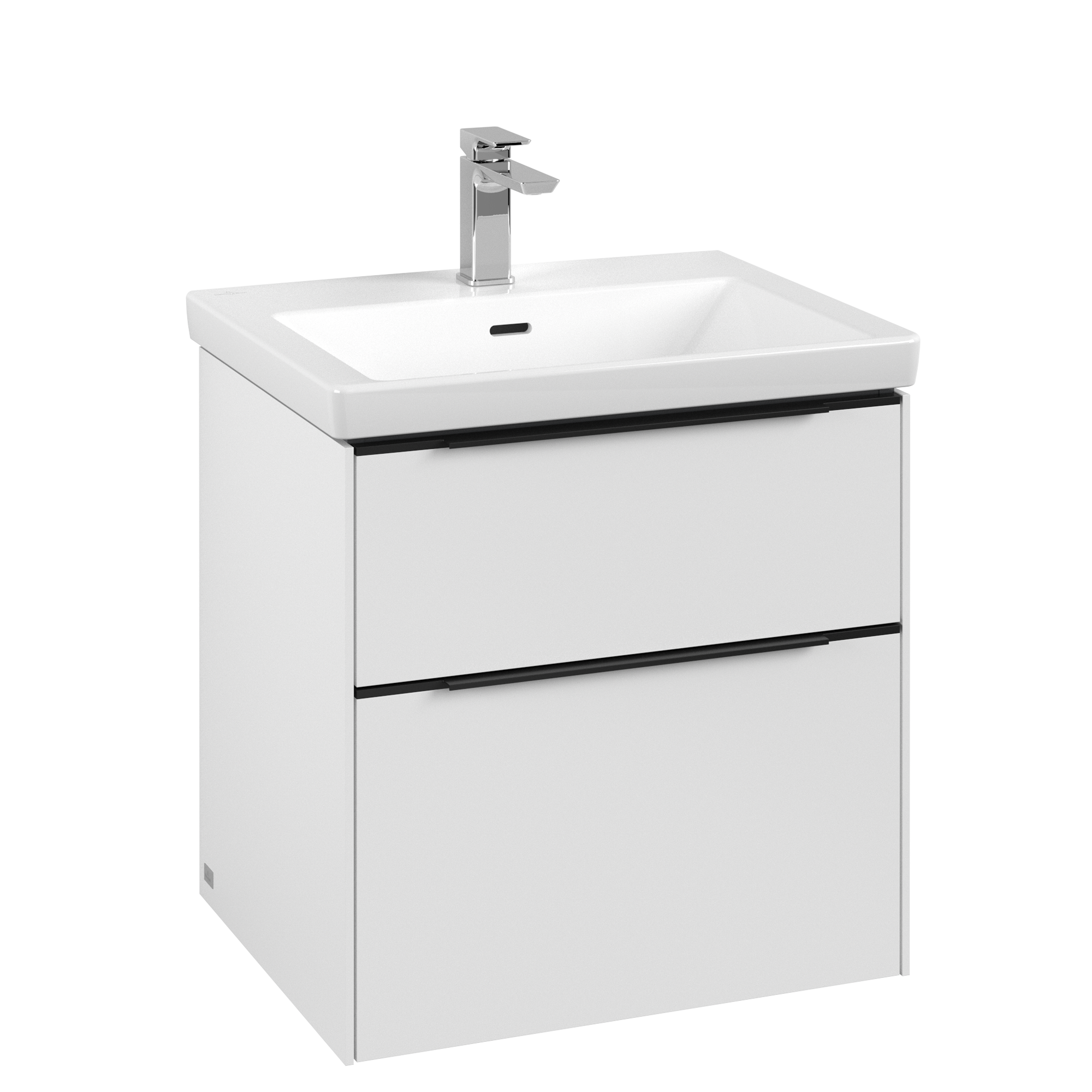 Villeroy & Boch Subway 3.0 Vanity unit, 2 pull-out compartments, 572x576x462mm, Body: Pure White, Front: Pure White
