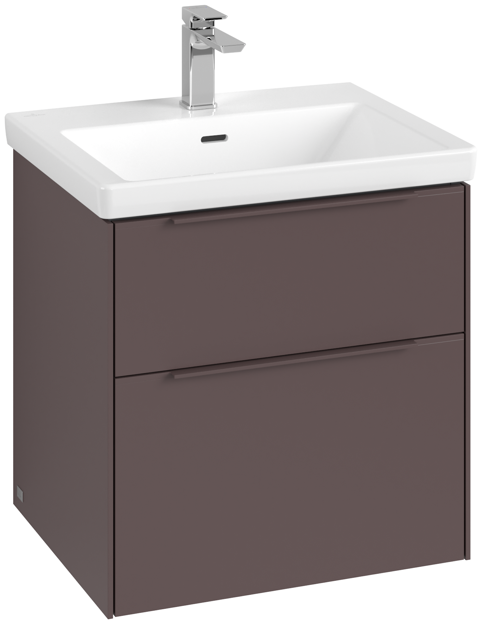 Villeroy & Boch Subway 3.0 Vanity unit, 2 pull-out compartments, 572x576x462mm, Body: <p>Dark Berry</p>, Front: <p>Dark Berry</p>