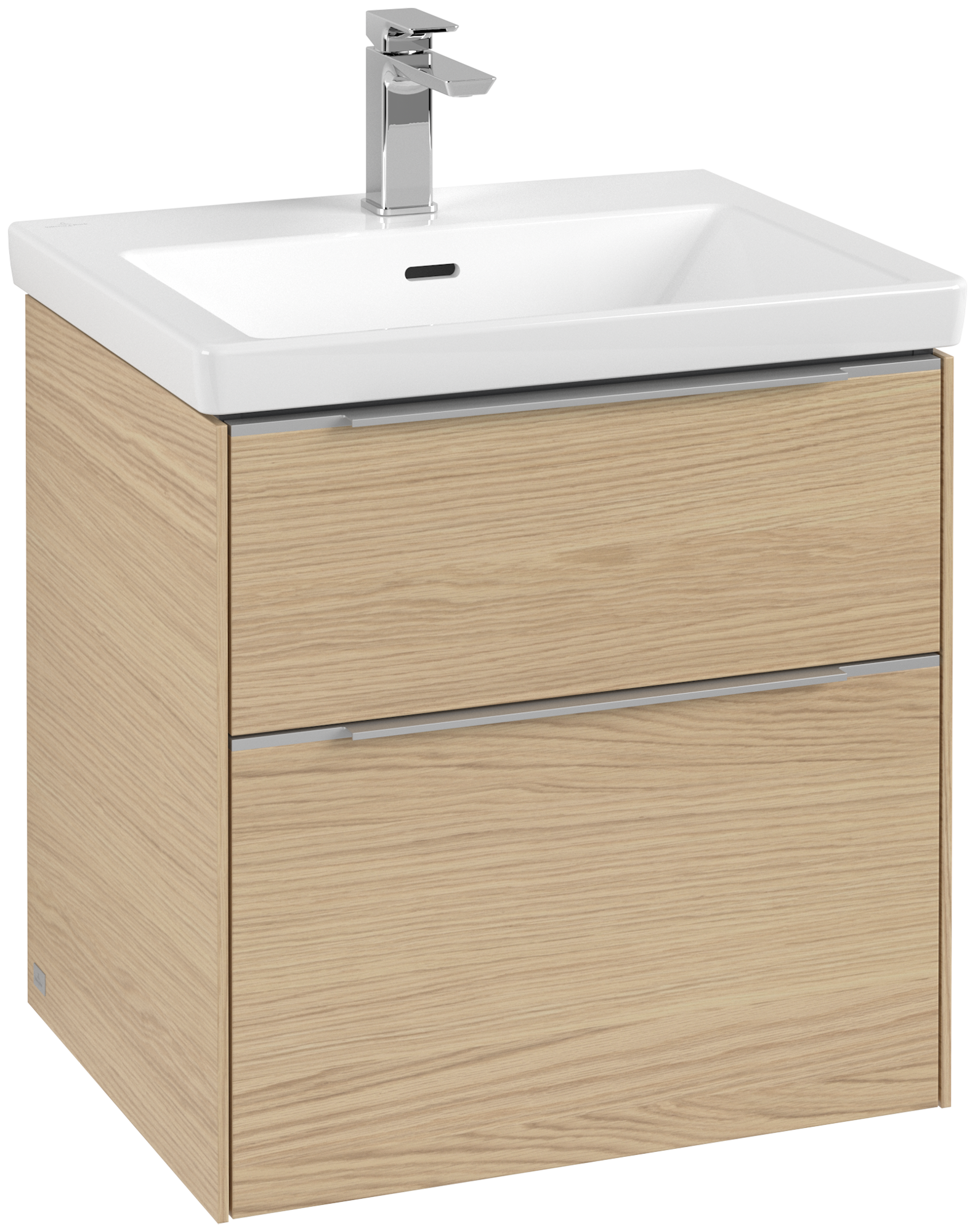 Villeroy & Boch Subway 3.0 Vanity unit, with lighting, 2 pull-out compartments, 572x576x462mm, Body: Nordic Oak, Front: Nordic Oak