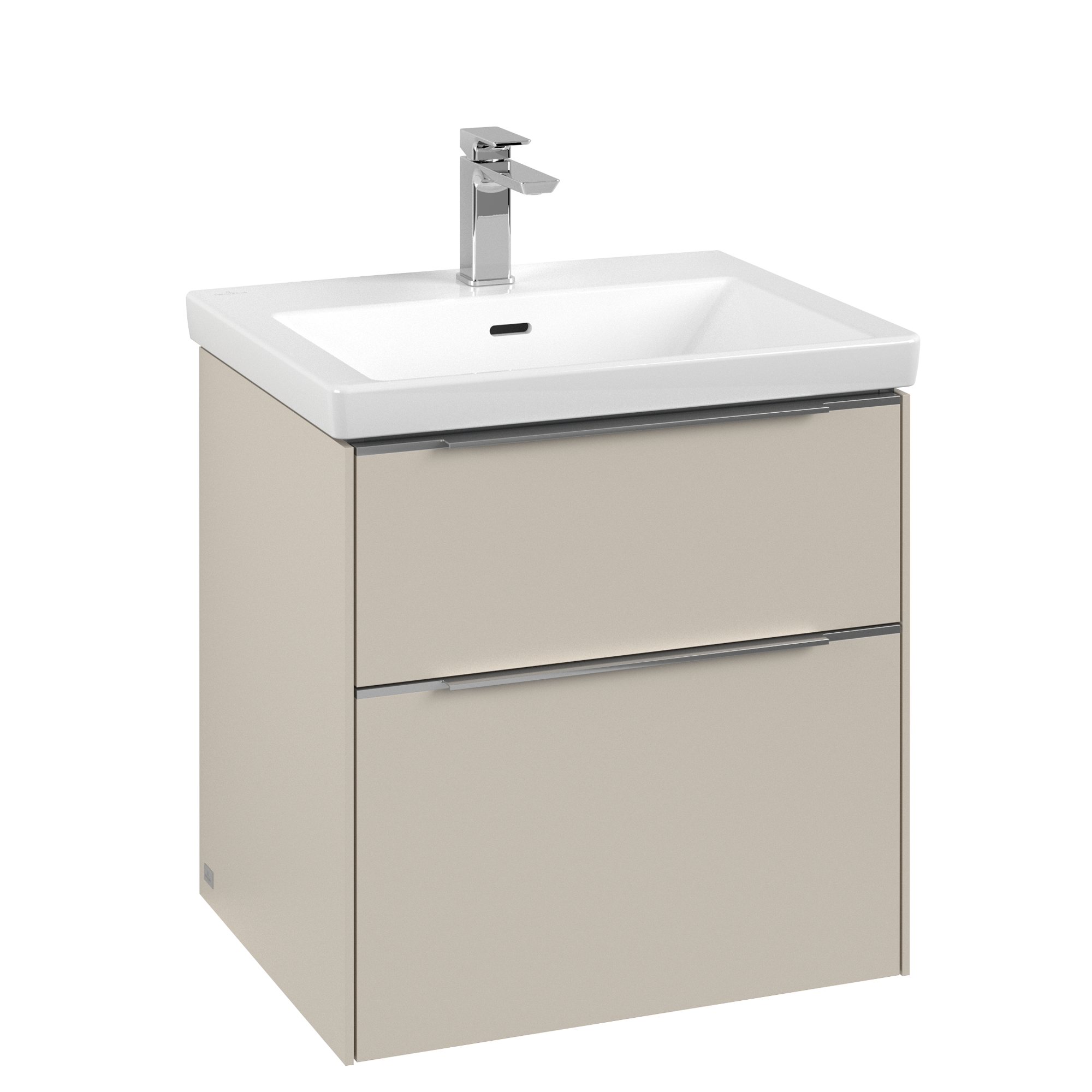 Villeroy & Boch Subway 3.0 Vanity unit, with lighting, 2 pull-out compartments, 572x576x462mm, Body: Cashmere Grey, Front: Cashmere Grey