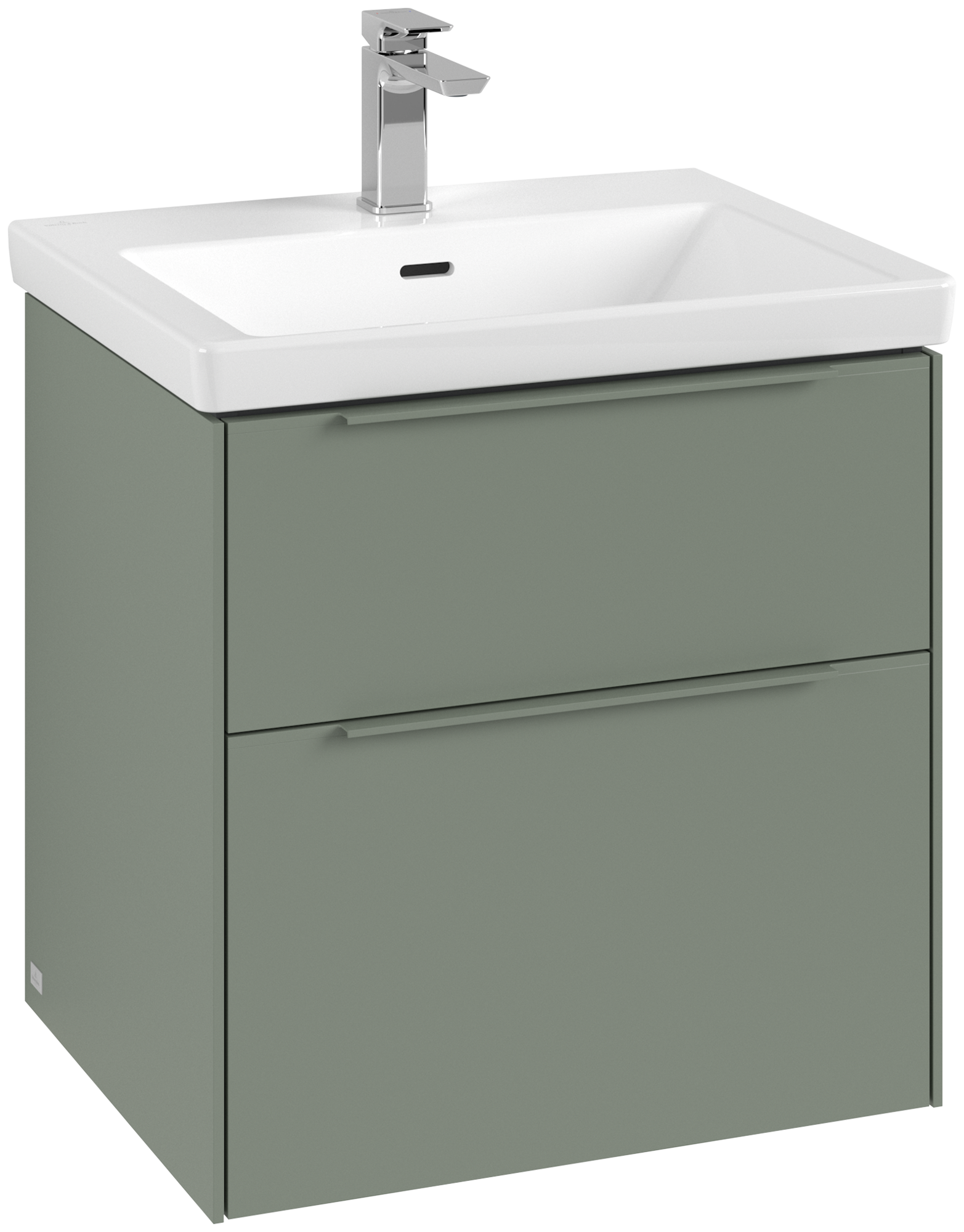 Villeroy & Boch Subway 3.0 Szafka podumywalkowa, z oświetleniem, 2 elementy wysuwane, 572x576x462mm, Korpus: Soft Green, Front: Soft Green