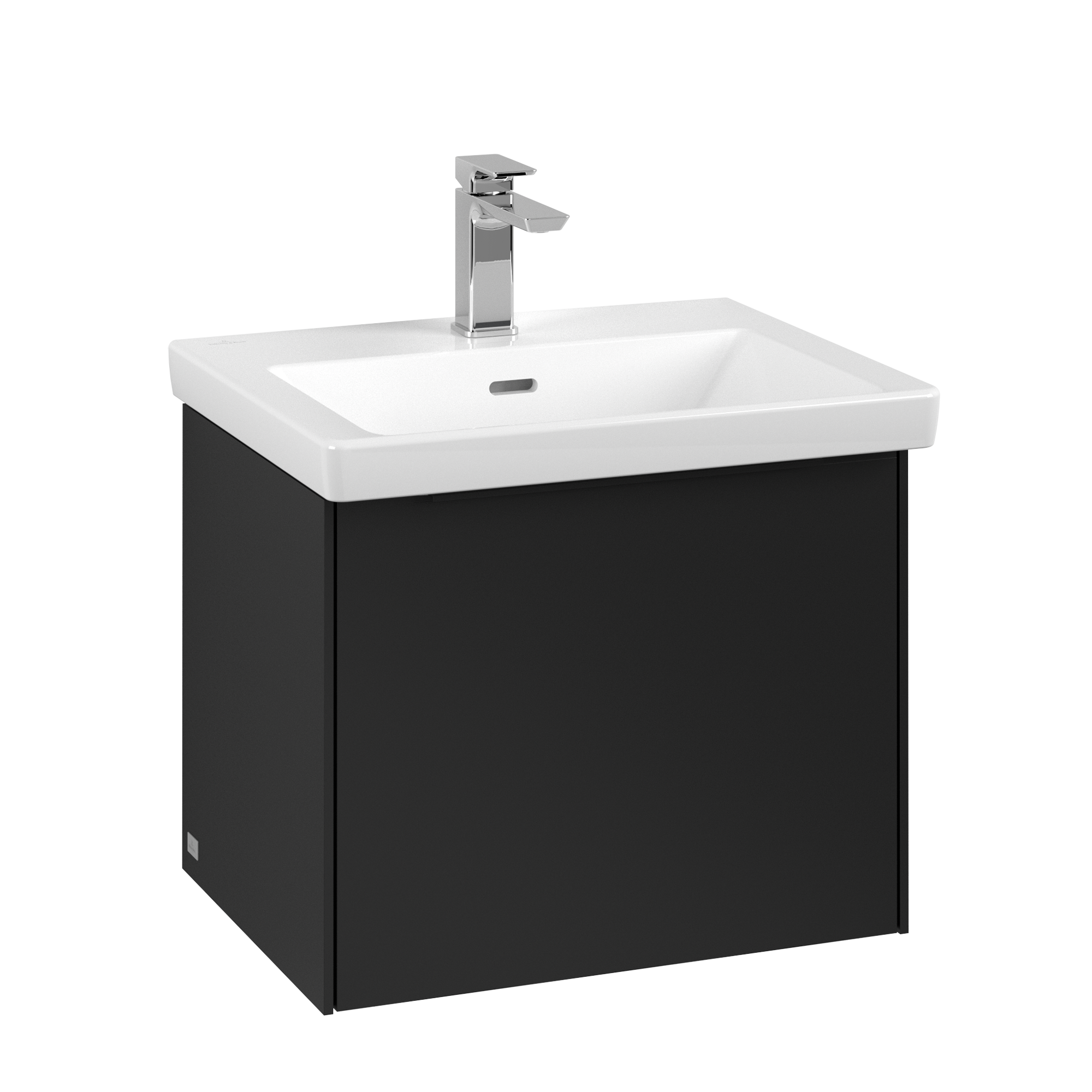Villeroy & Boch Subway 3.0 Waschbeckenunterschrank, 1 Auszug, 523x429x432mm, Korpus: Volcano Black, Front: Volcano Black