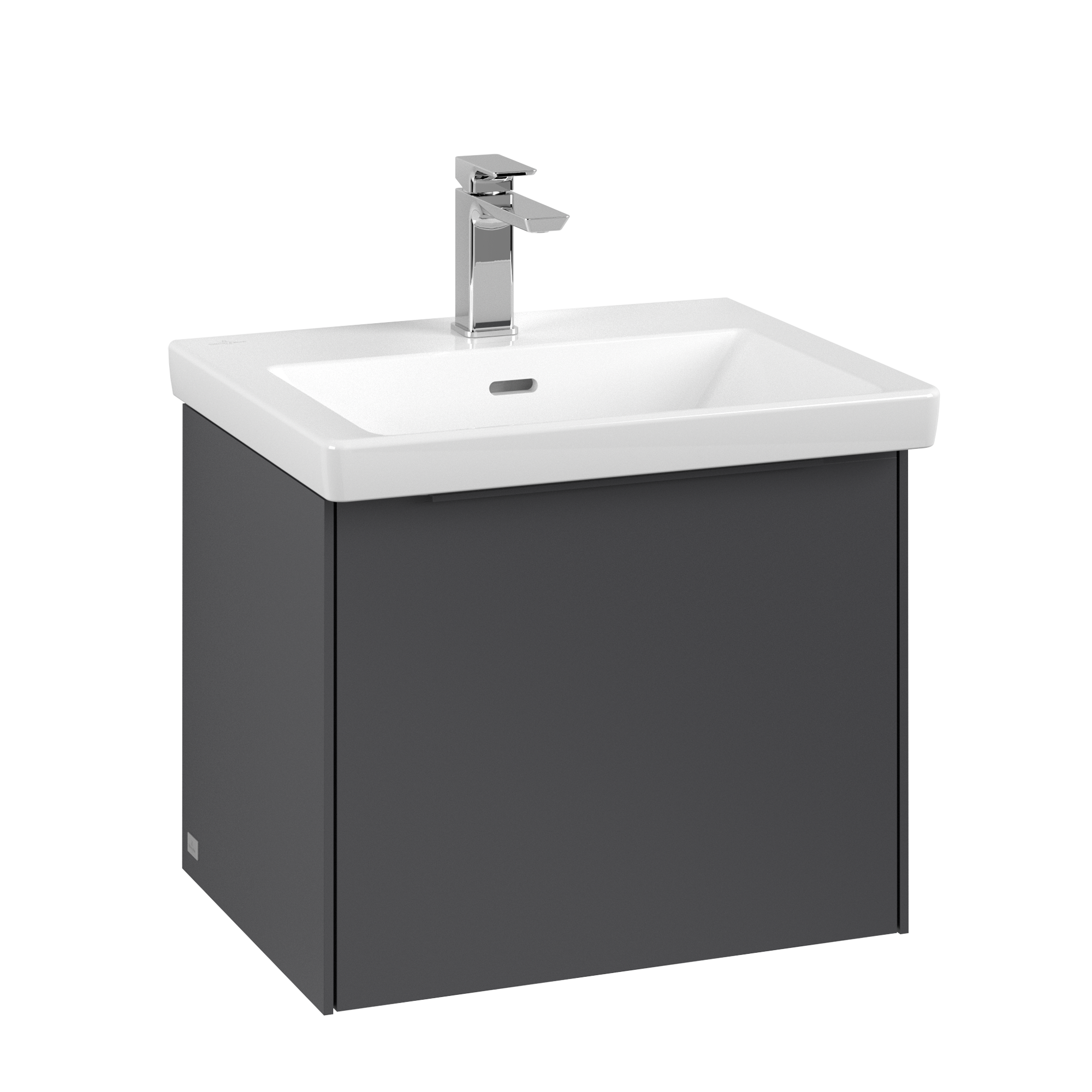 Villeroy & Boch Subway 3.0 Waschbeckenunterschrank, 1 Auszug, 523x429x432mm, Korpus: Graphite, Front: Graphite