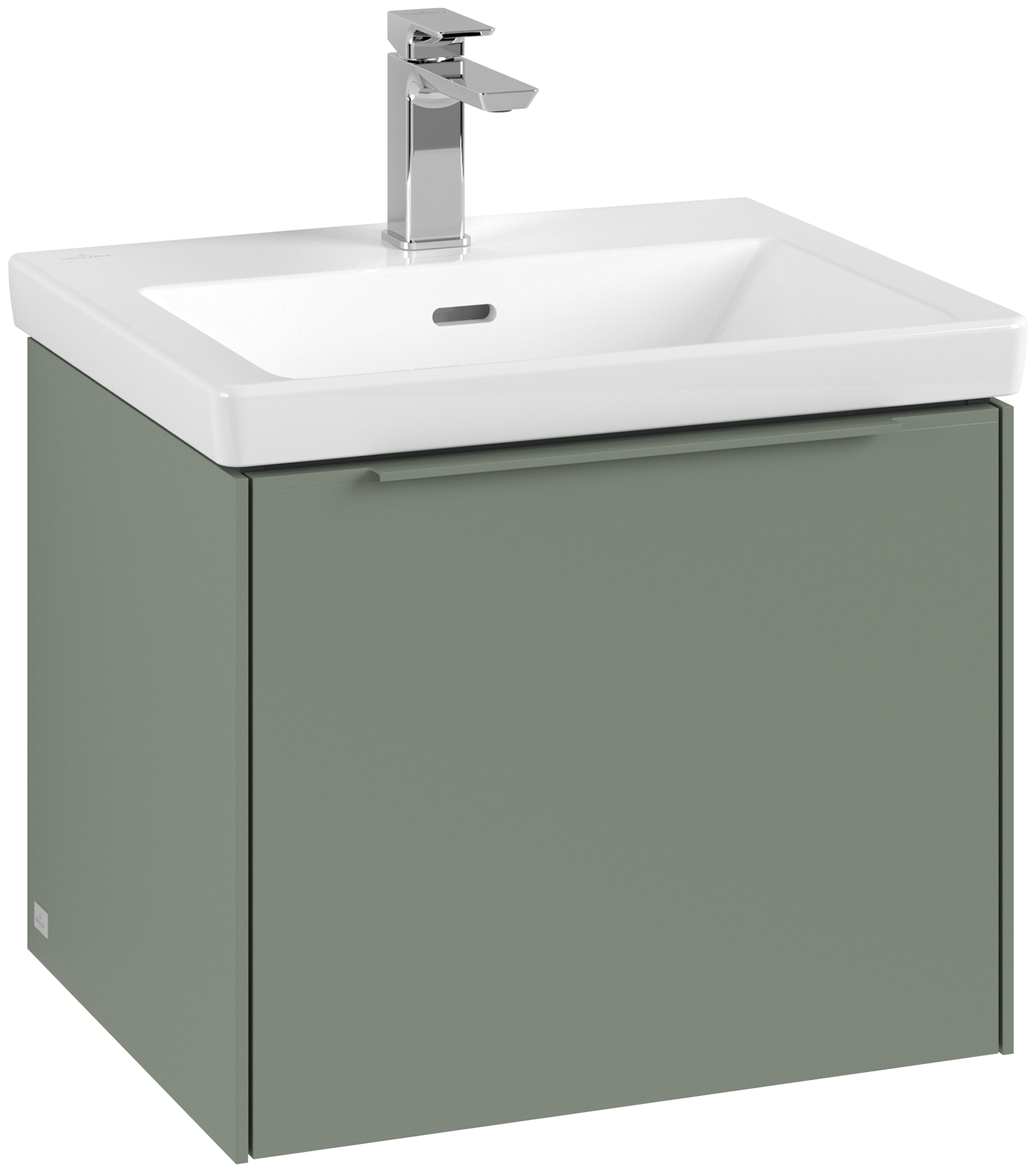 Villeroy & Boch Subway 3.0 Szafka podumywalkowa, z oświetleniem, 1 element wysuwany, 523x429x432mm, Korpus: Soft Green, Front: Soft Green