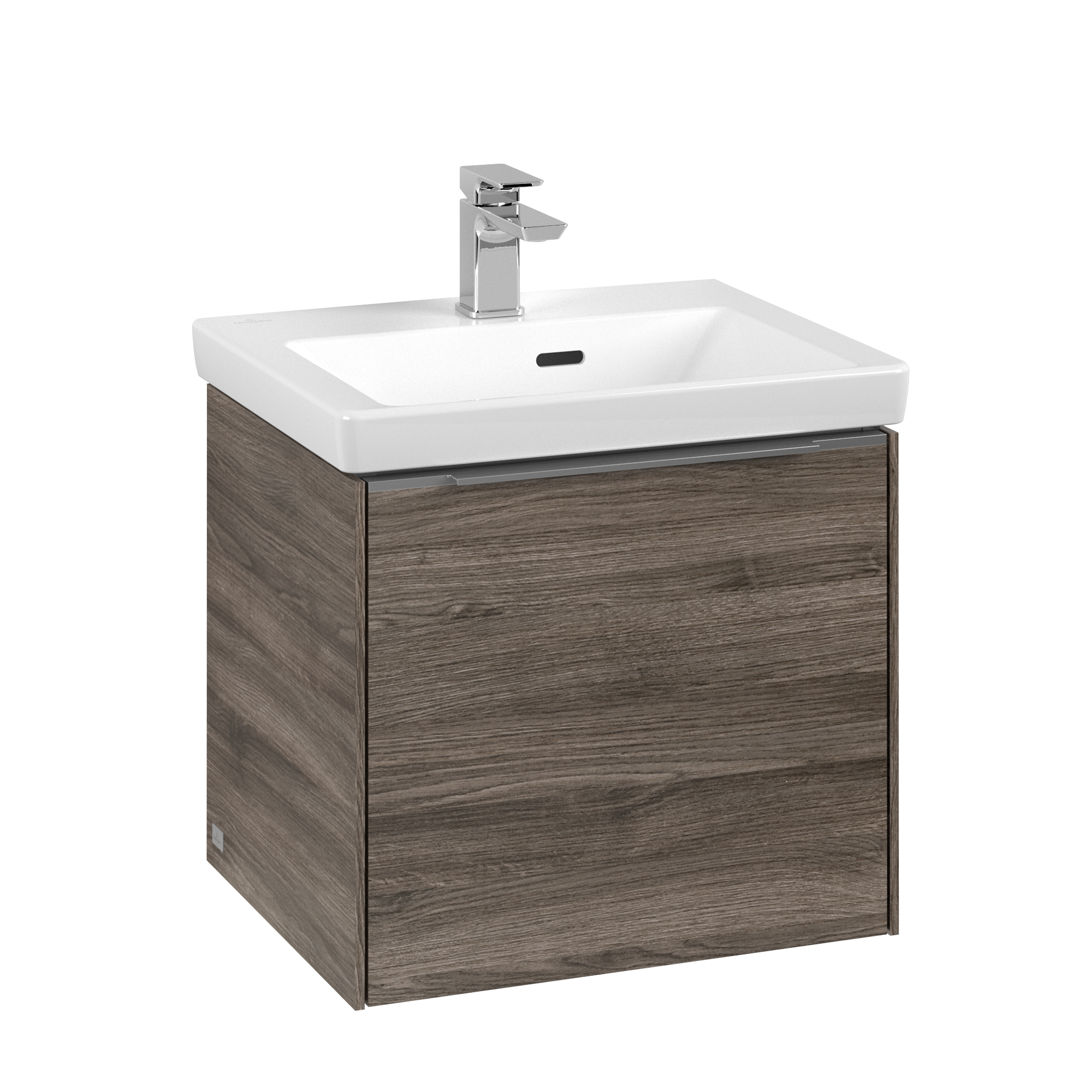 Villeroy & Boch Subway 3.0 Vanity unit, with lighting, 1 pull-out compartment, 473x429x392mm, Body: Stone Oak, Front: Stone Oak