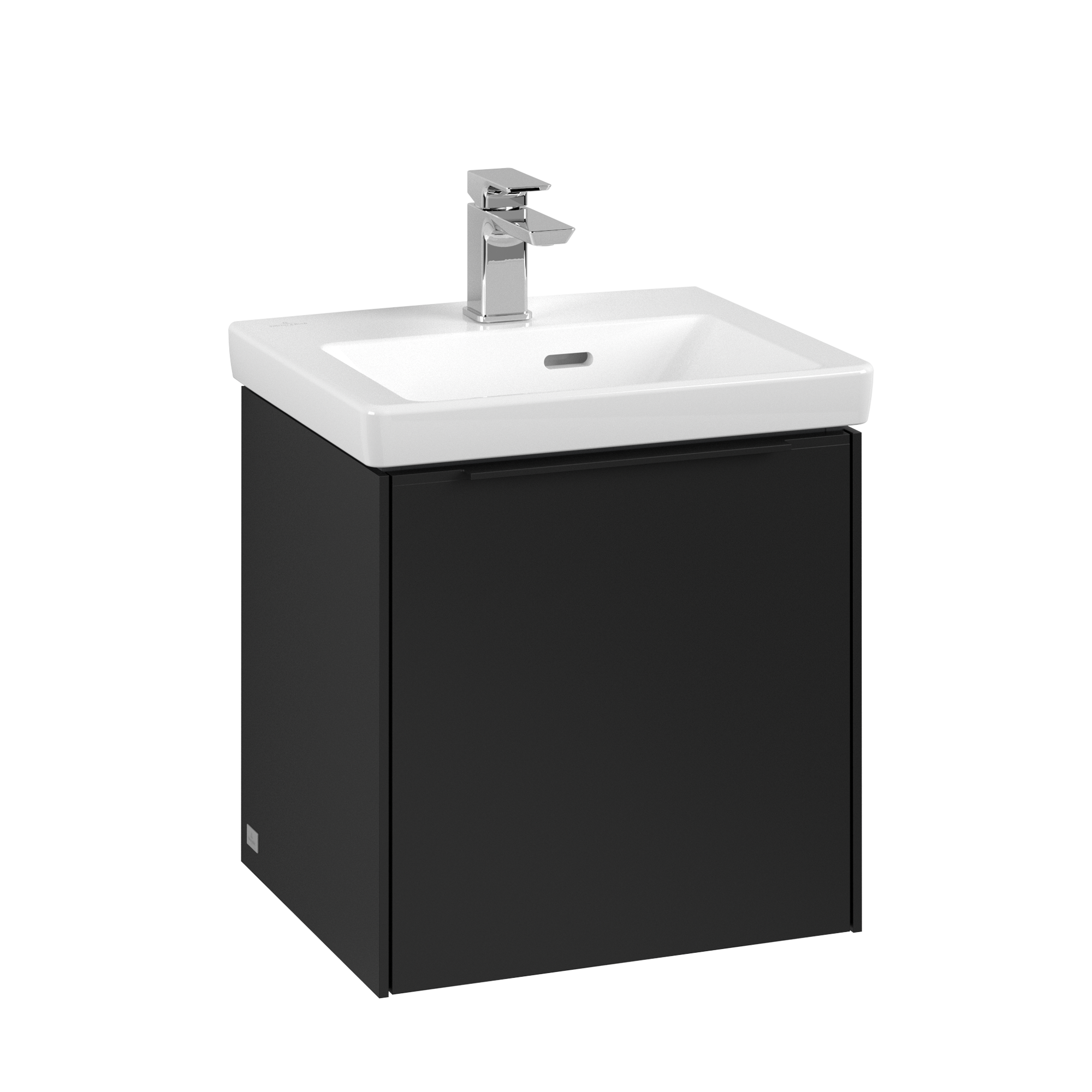 Villeroy & Boch Subway 3.0 Meuble sous plan, 1 porte, 423x429x362mm, Caisson: Volcano Black, Façade: Volcano Black