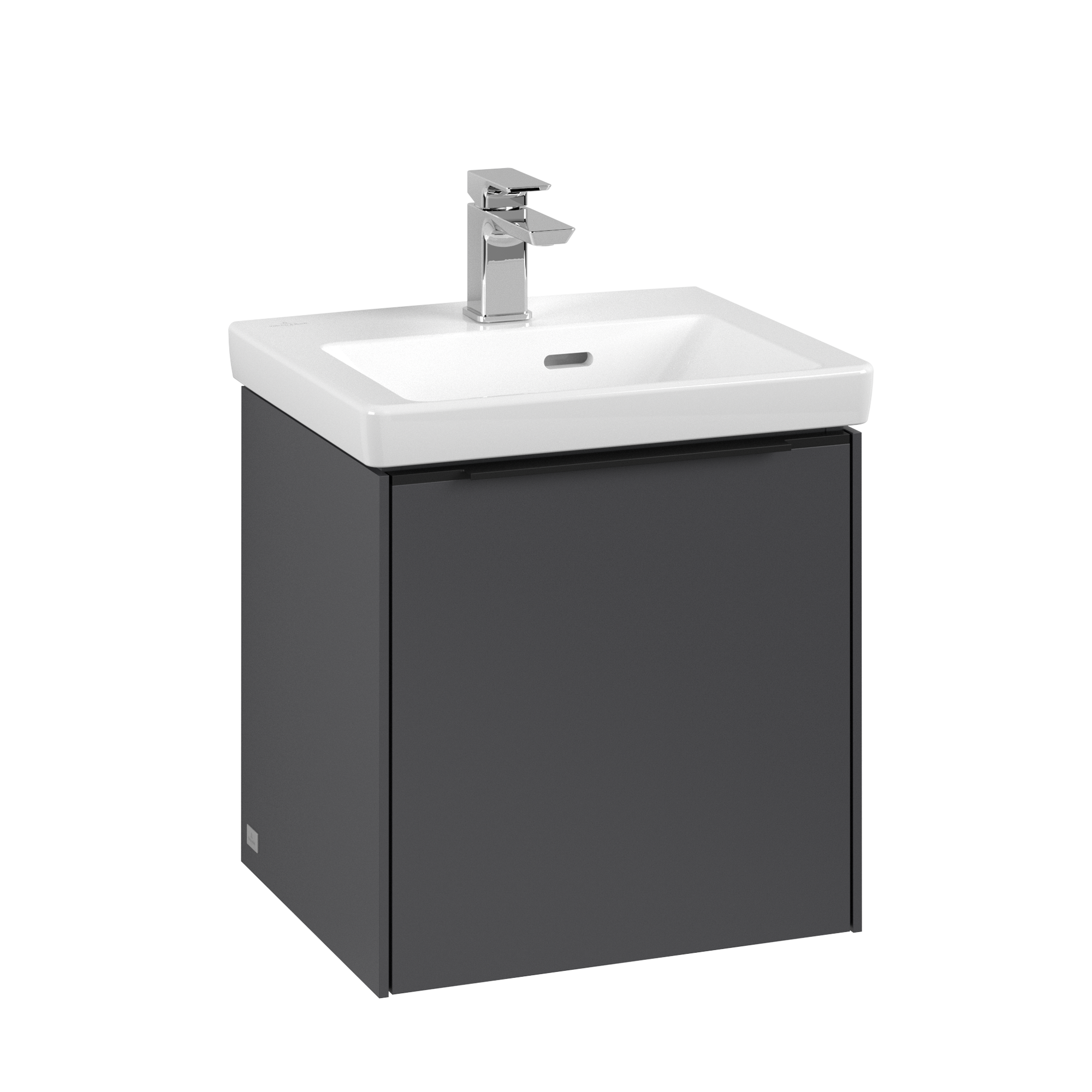 Villeroy & Boch Subway 3.0 Meuble sous plan, 1 porte, 423x429x362mm, Caisson: Graphite, Façade: Graphite