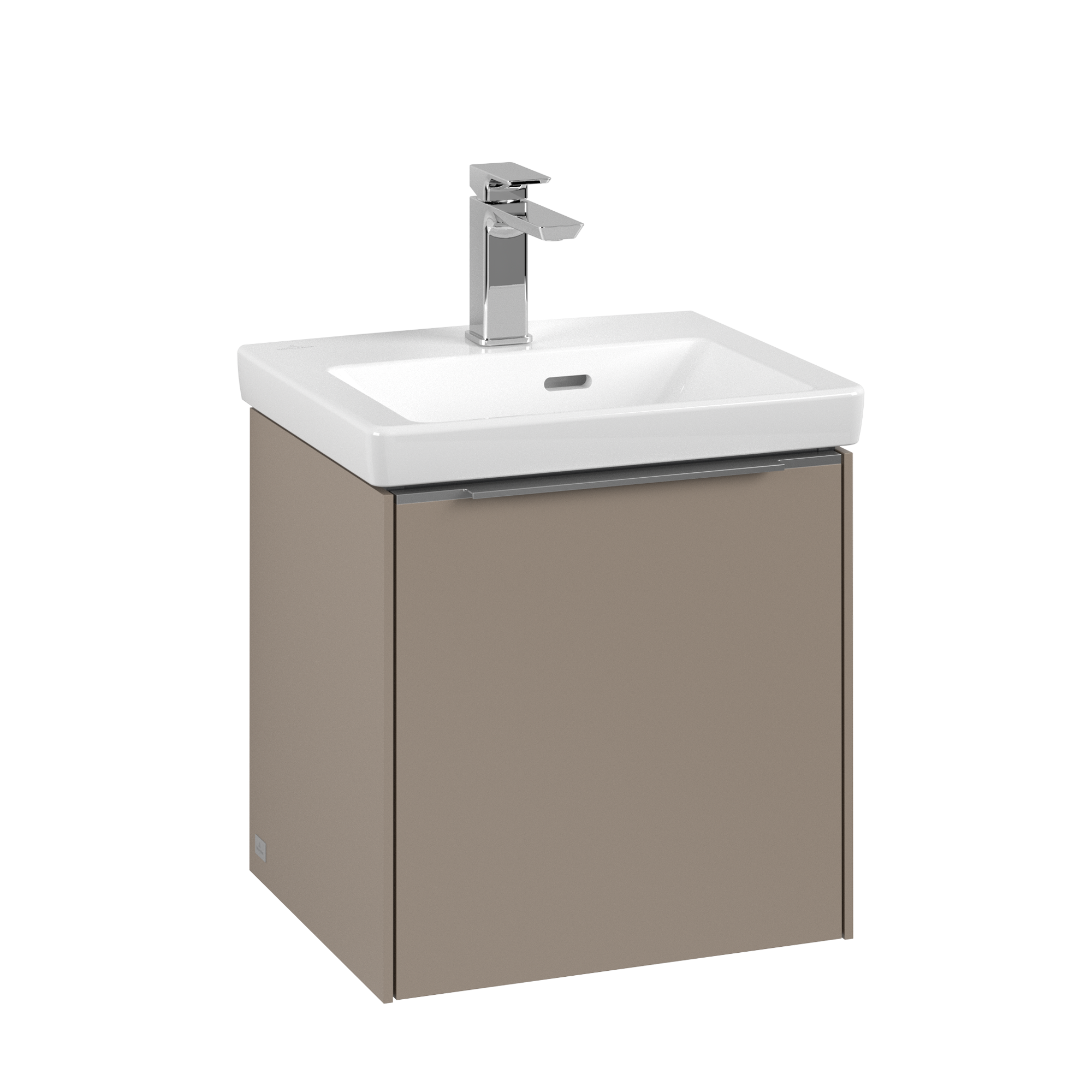 Villeroy & Boch Subway 3.0 Meuble sous plan, 1 porte, 423x429x362mm, Caisson: Taupe, Façade: Taupe