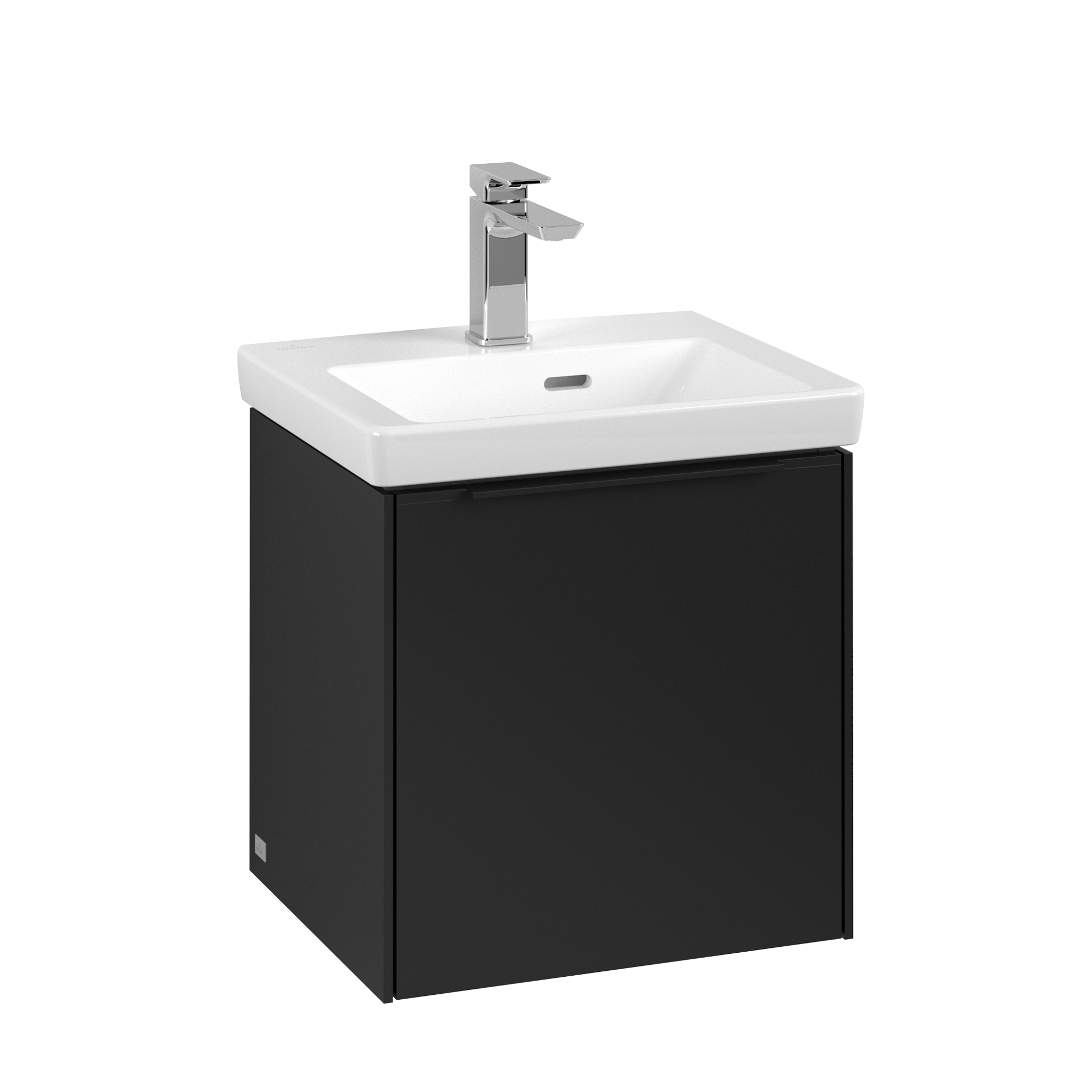 Villeroy & Boch Subway 3.0 Vanity unit, 1 door, 423x429x362mm, Body: Volcano Black, Front: Volcano Black