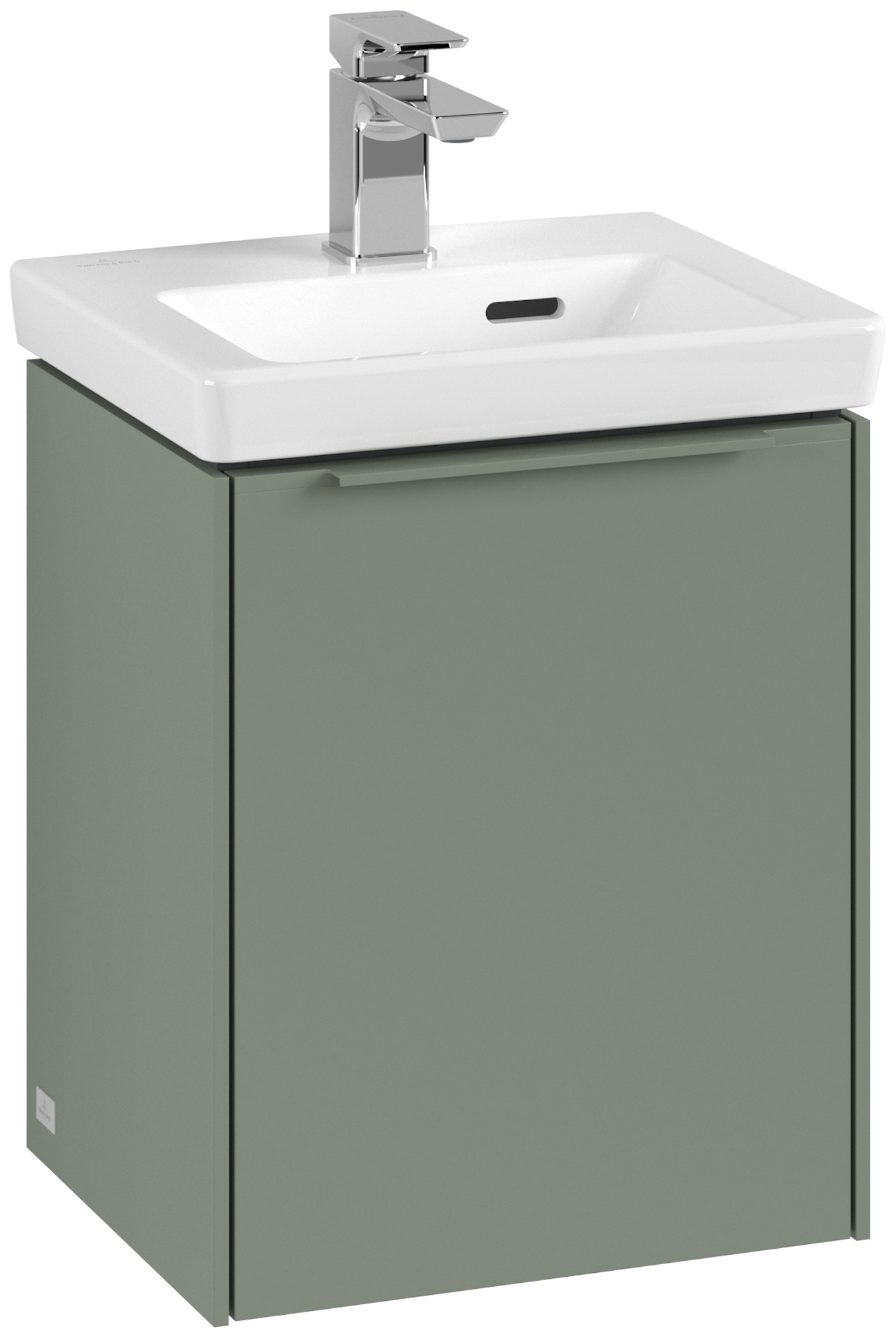 Villeroy & Boch Subway 3.0 Meuble sous plan, 1 porte, 351x429x293mm, Caisson: Soft Green, Façade: Soft Green