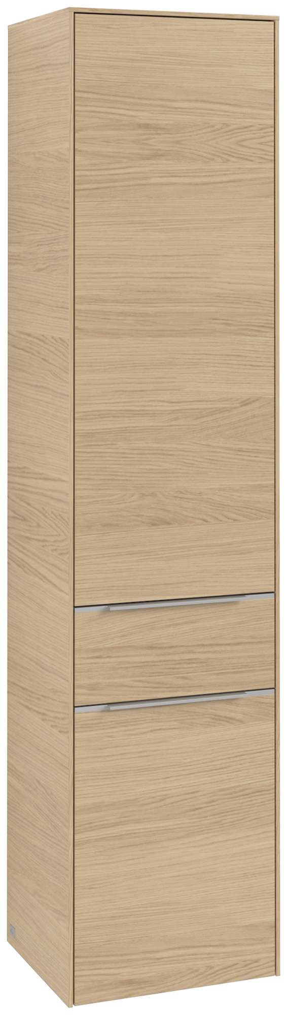 Villeroy & Boch Subway 3.0 Armoire haute, 2 portes, 1 tiroir sur rails, 400x1710x346mm, Caisson: Nordic Oak, Façade: Nordic Oak