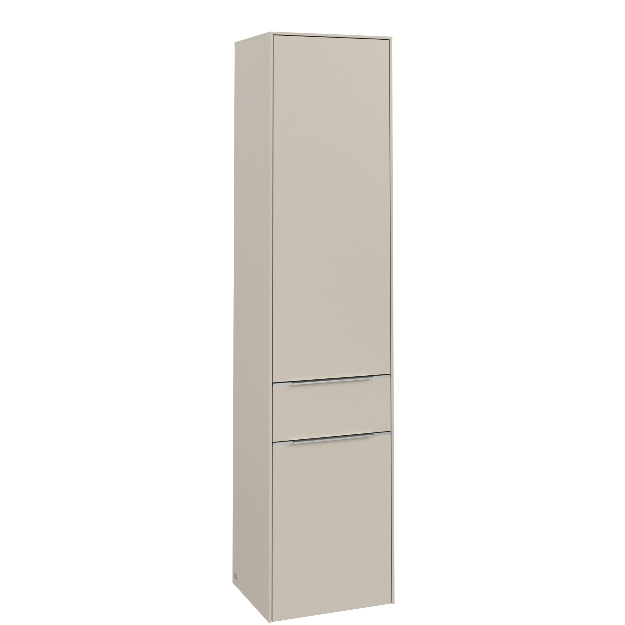 Villeroy & Boch Subway 3.0 Hochschrank, 2 Türen, 1 Auszug, 400x1710x346mm, Korpus: Cashmere Grey, Front: Cashmere Grey