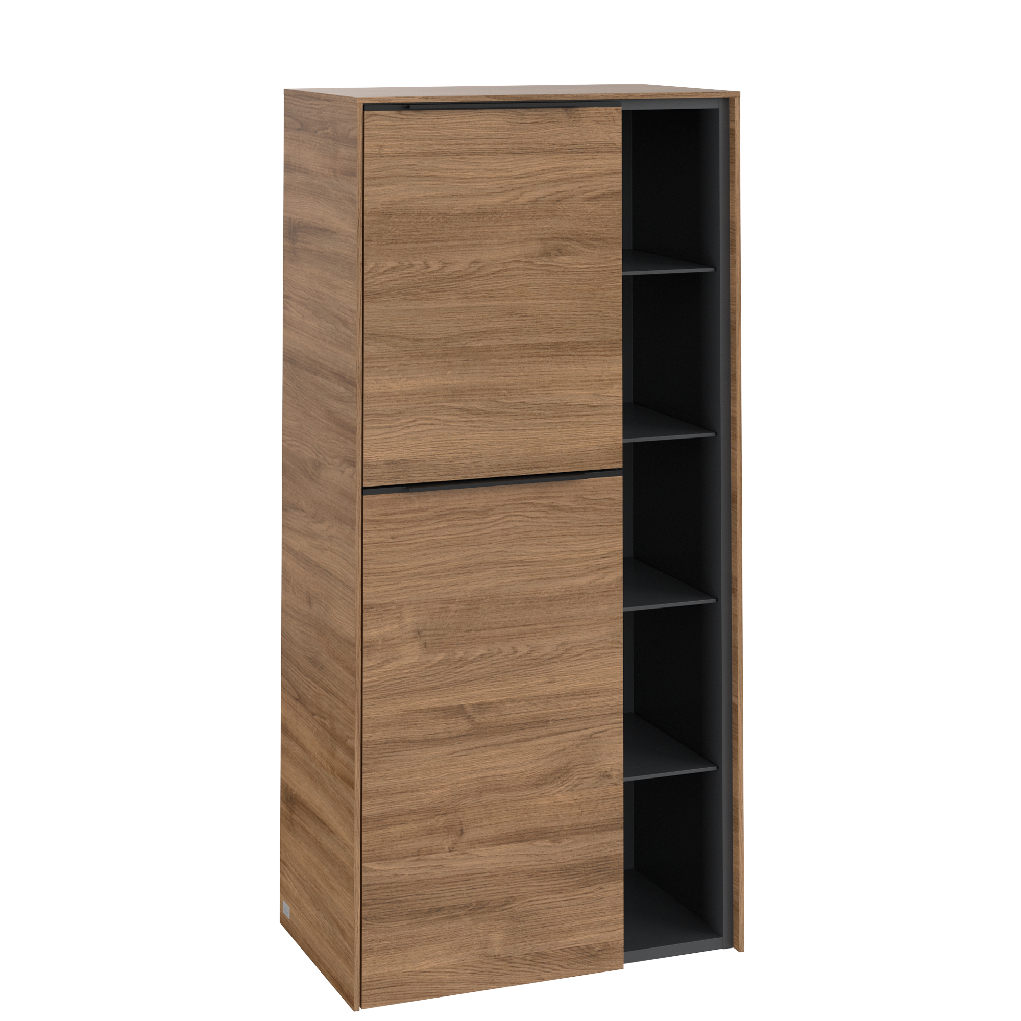 Villeroy & Boch Subway 3.0 Medium-height cabinet, 2 doors, 574x1200x346mm, Body: Oak Kansas, Front: Oak Kansas